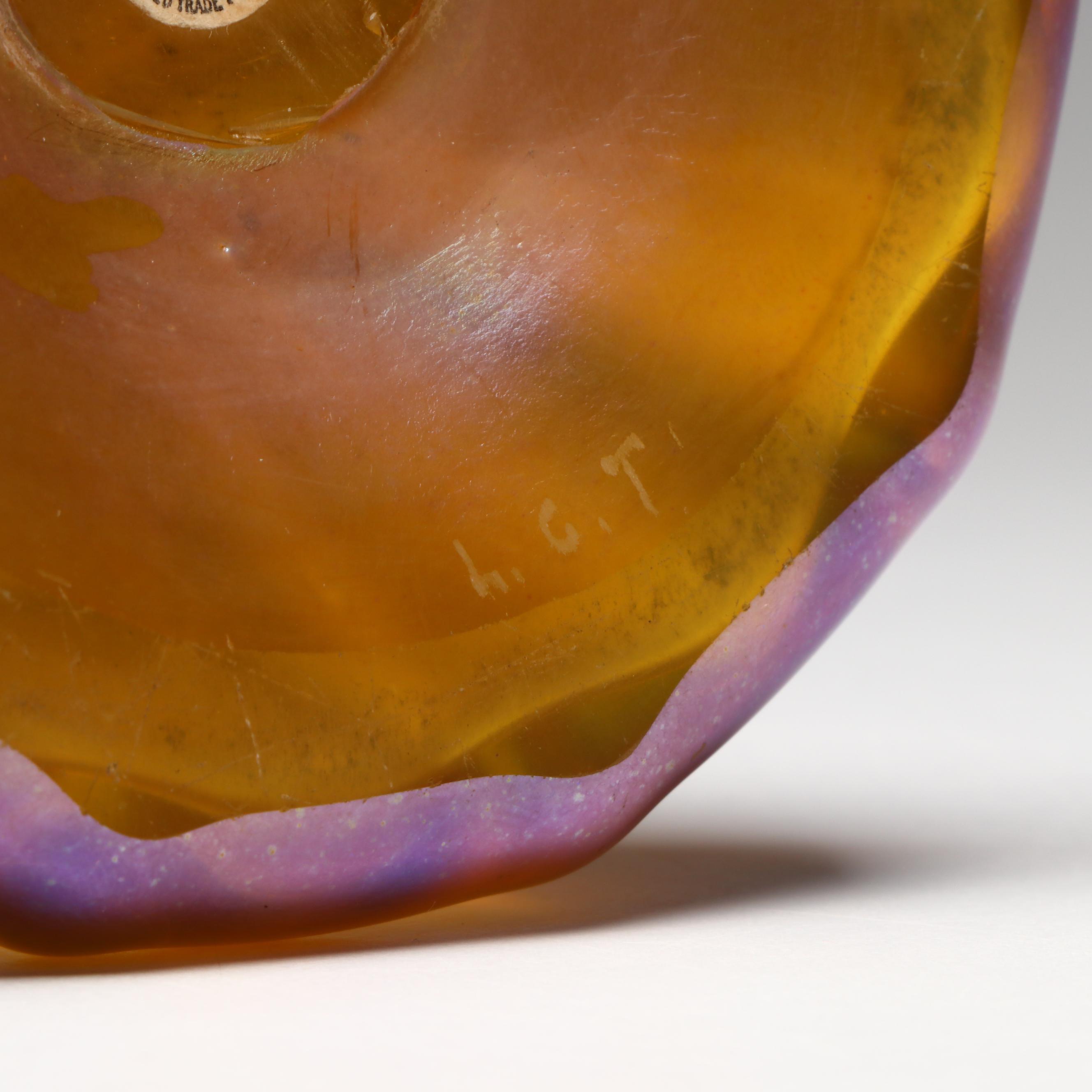 Louis Comfort Tiffany Favrile Glass Candle Lamp, Early 20th Century