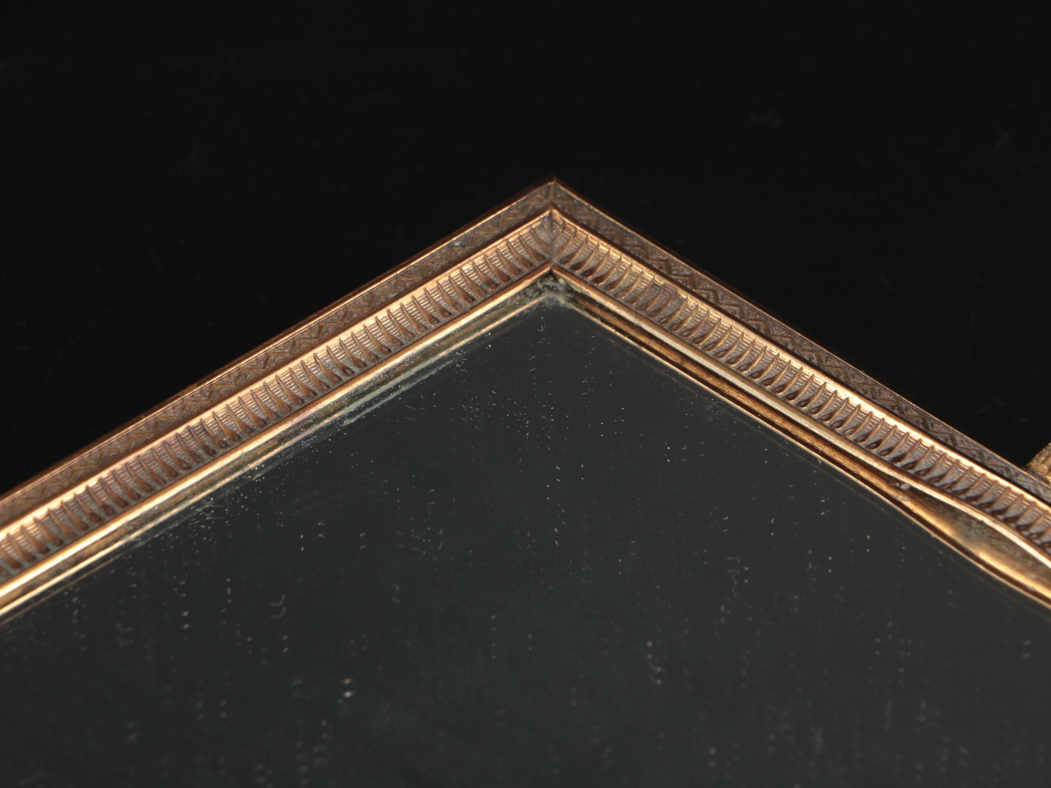 Capodimonte Porcelain Bell, Crystal Bell, Mirrored Tray, and Other Table Décor