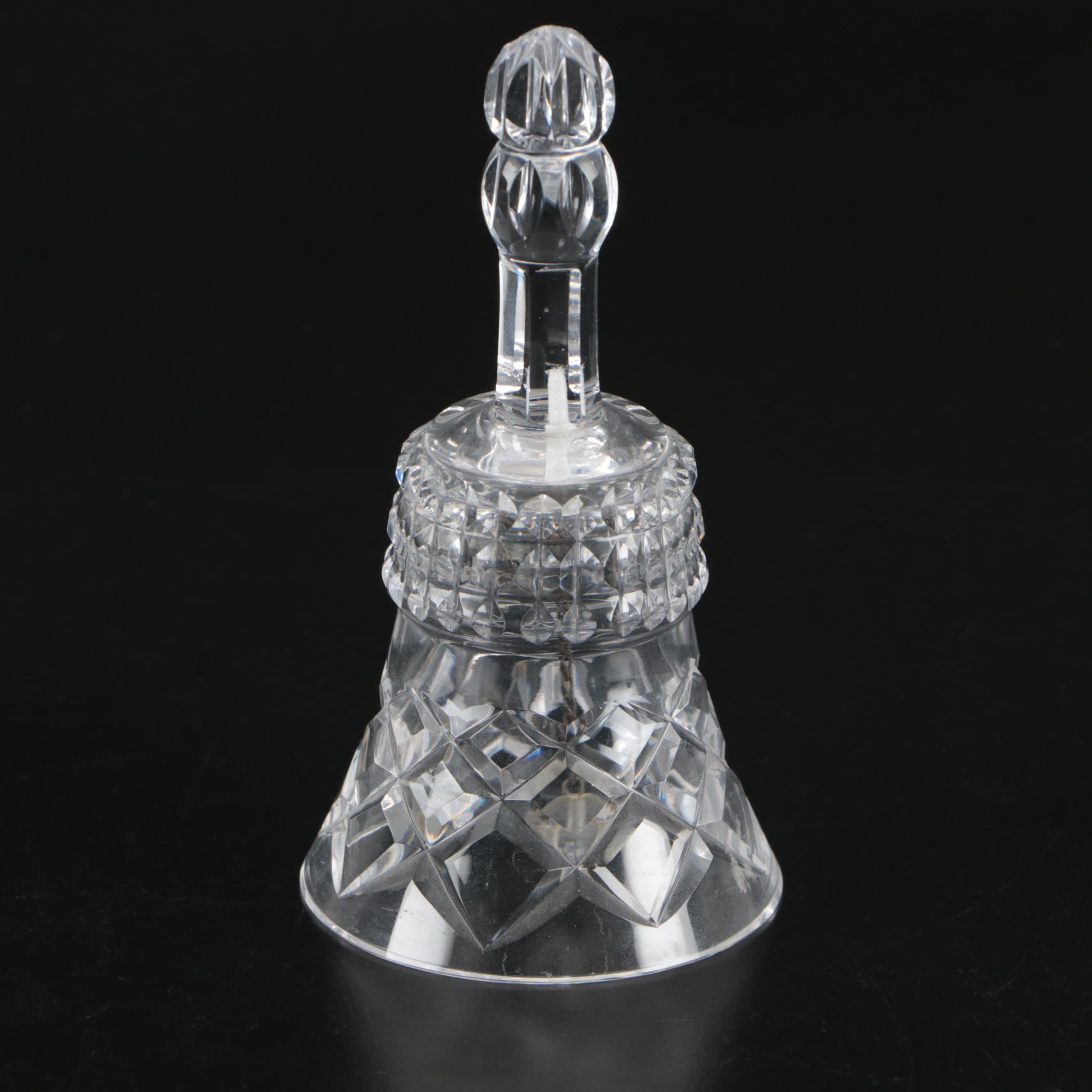 Capodimonte Porcelain Bell, Crystal Bell, Mirrored Tray, and Other Table Décor