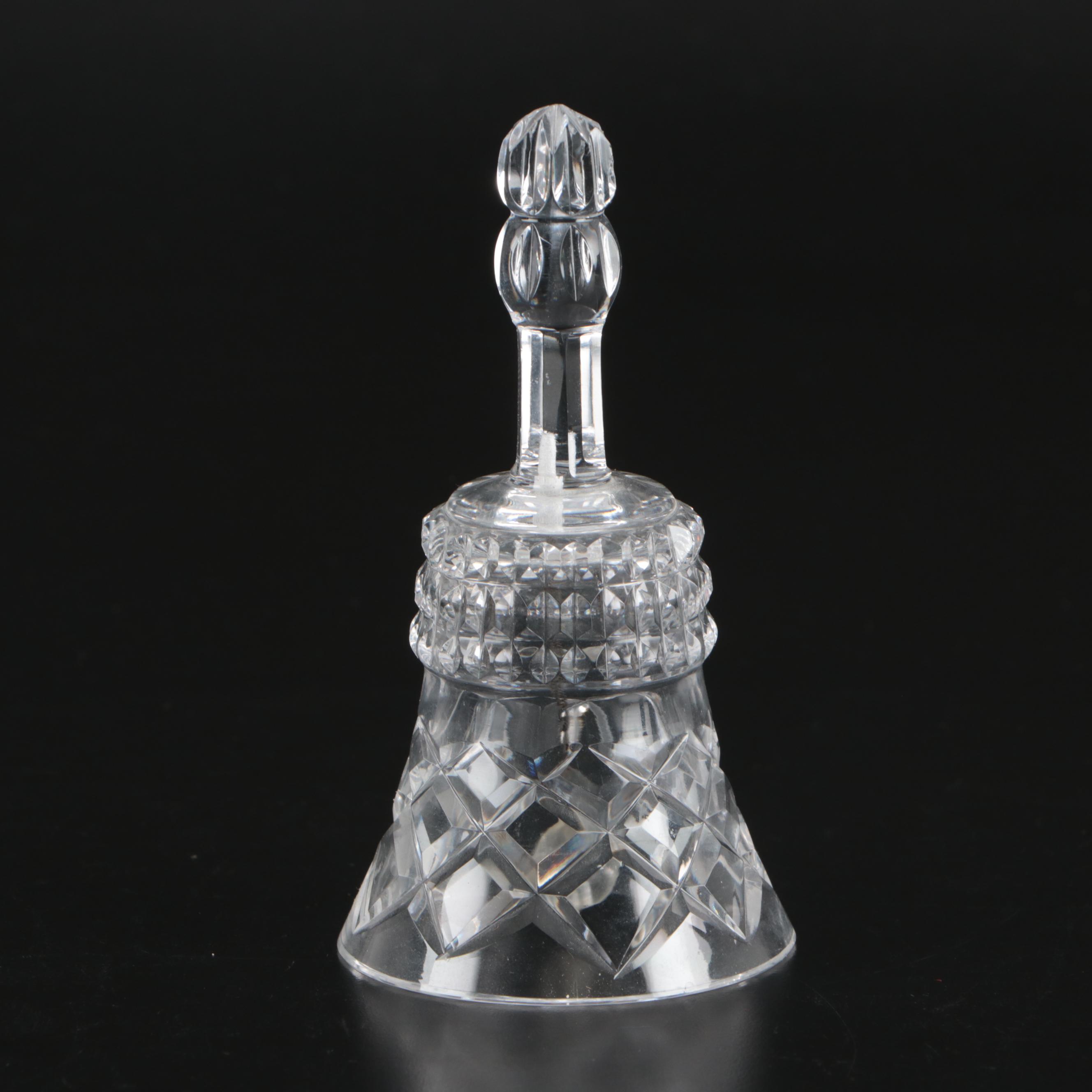 Capodimonte Porcelain Bell, Crystal Bell, Mirrored Tray, and Other Table Décor