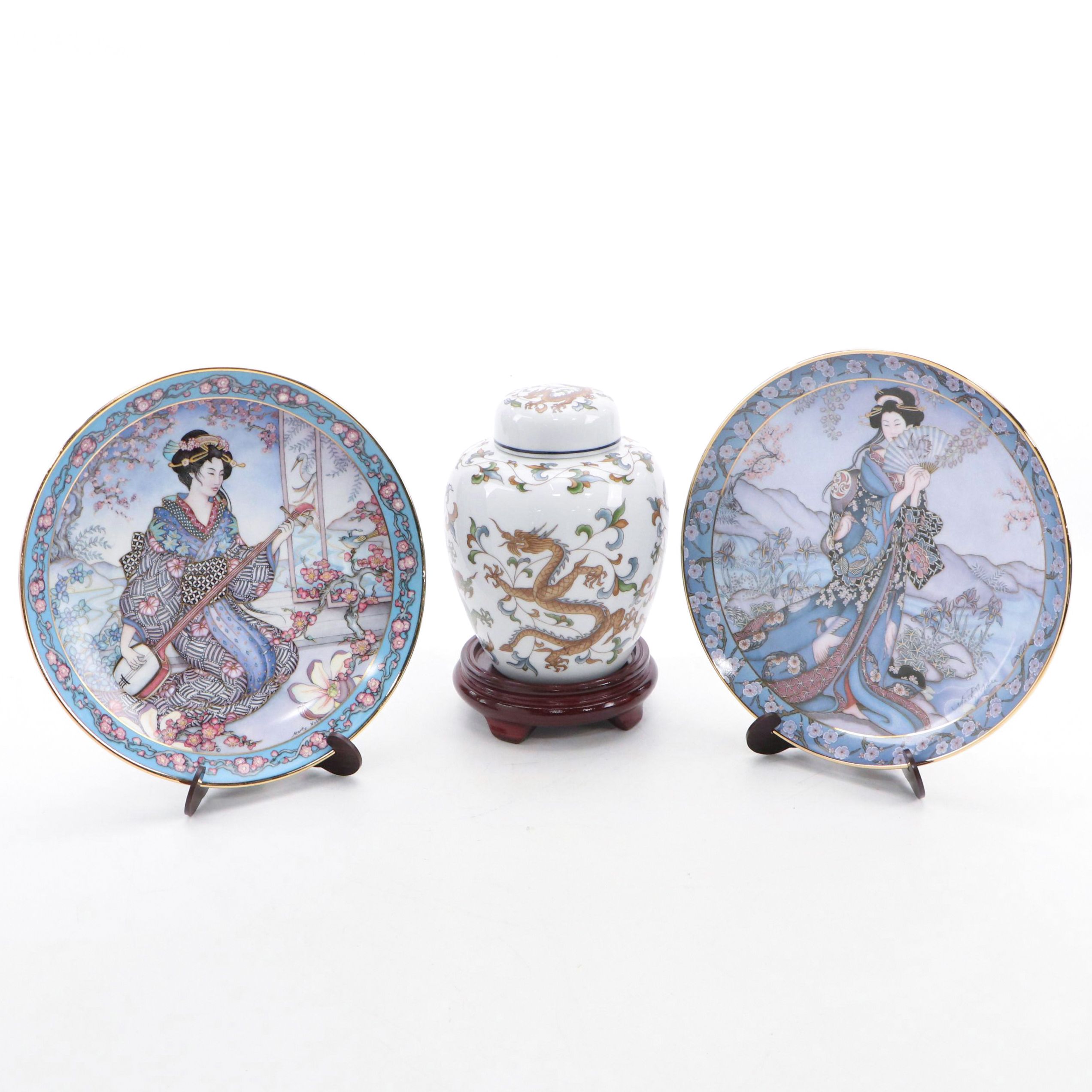 Royal Doulton "Princess of the Iris" & "Plum Blossom Maiden" Collector Plates