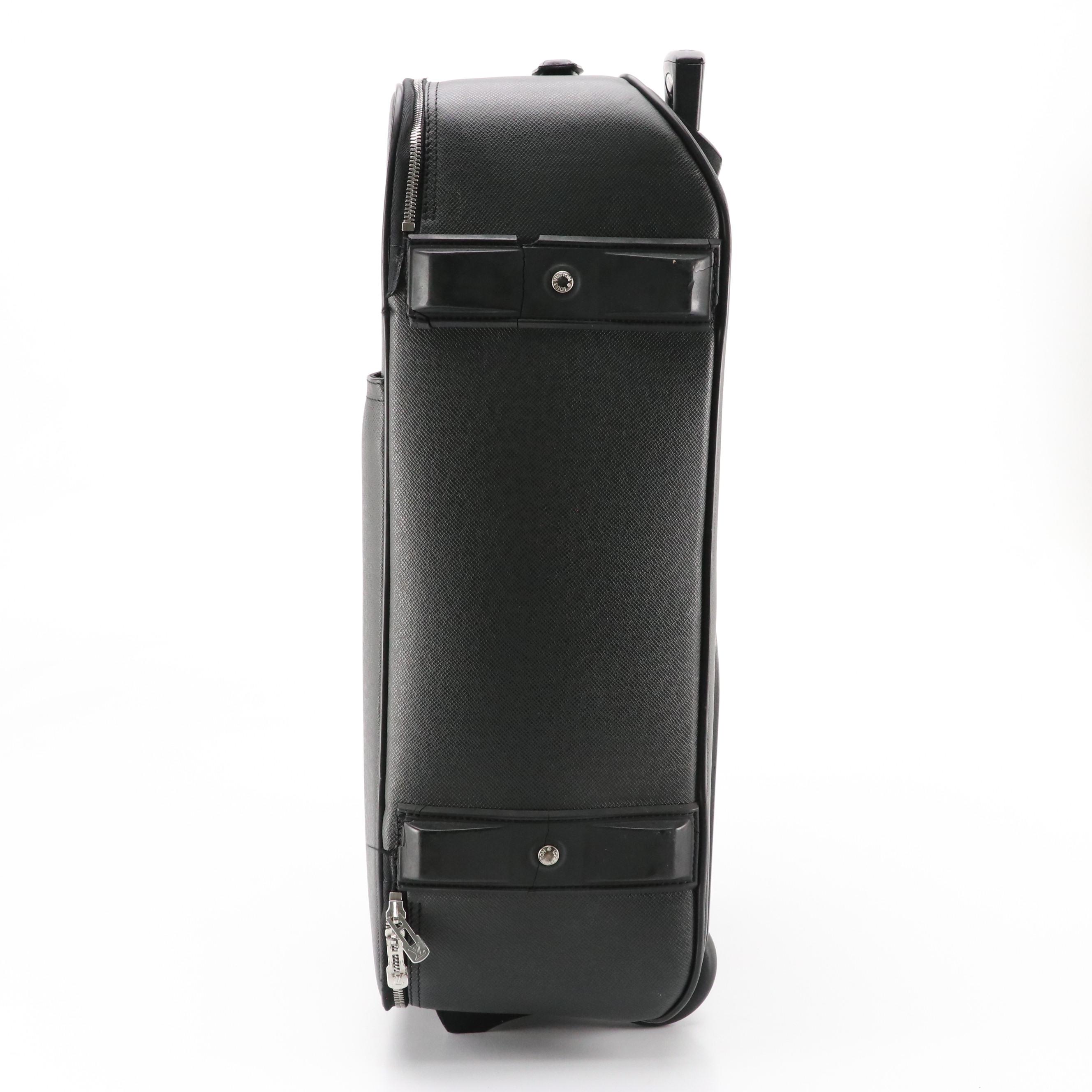 Louis Vuitton Pégase 55 Rolling Suitcase in Dark Grey Taïga Leather