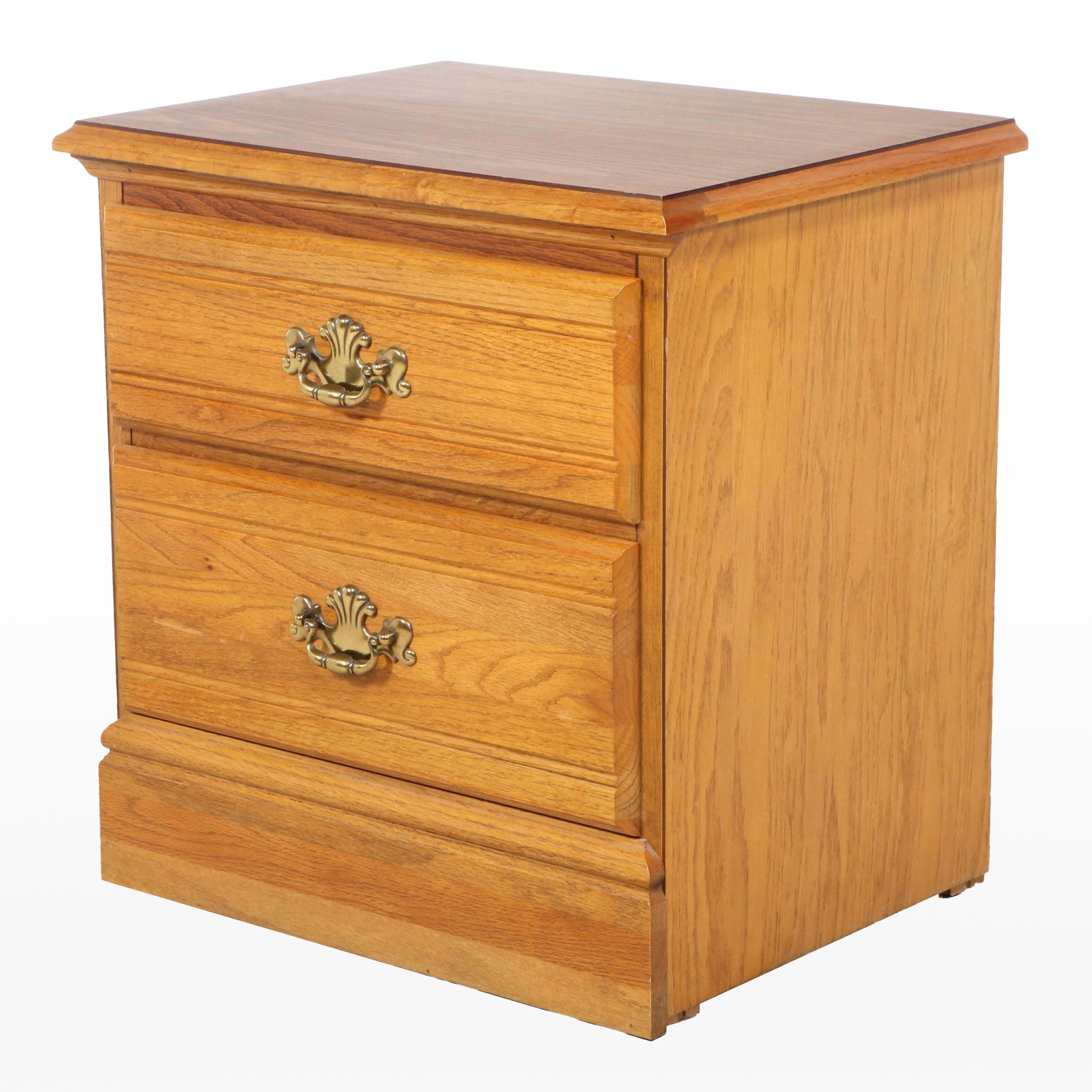 Carolina Furniture Inc. Federal Style Oak Two-Drawer Chest, Late 20th Century