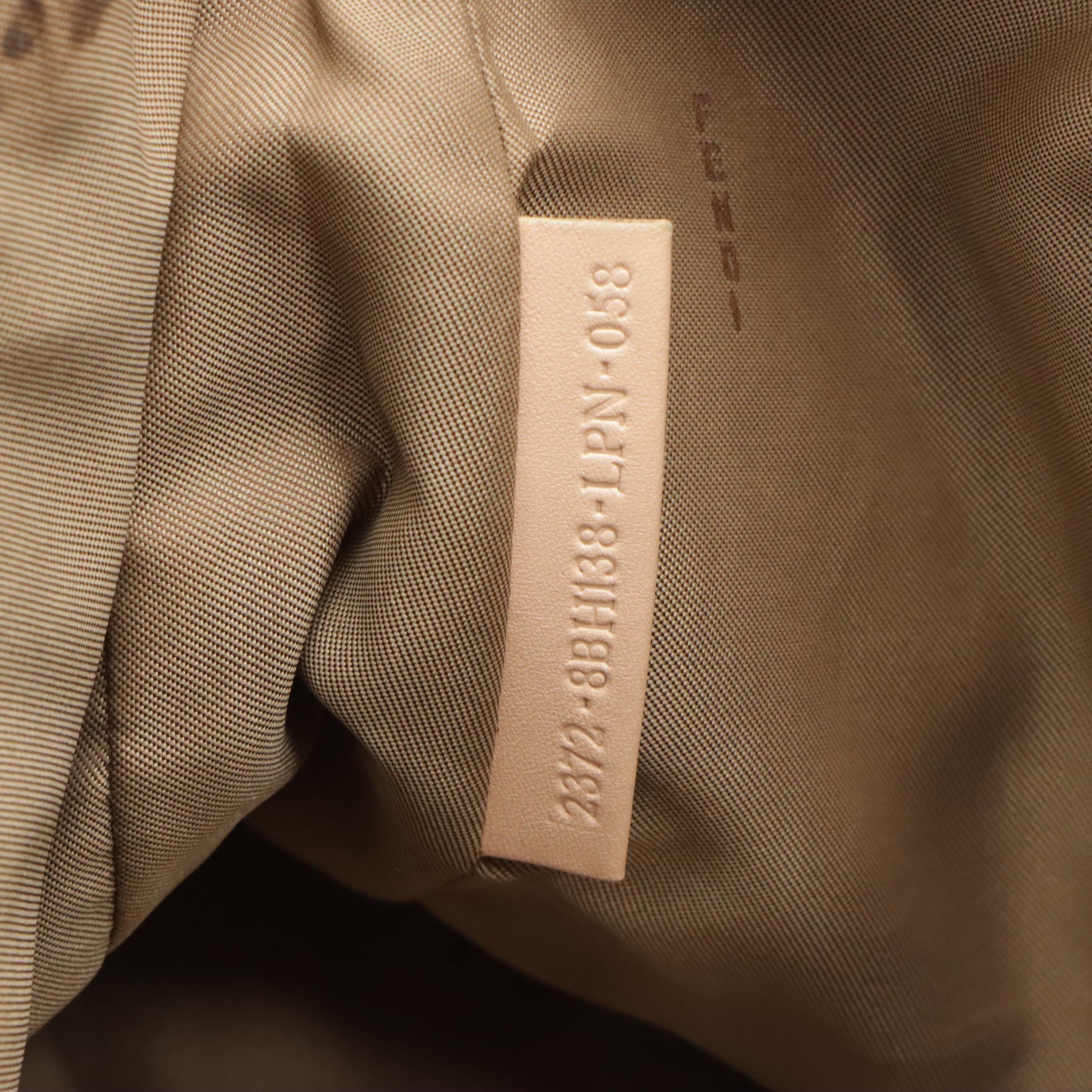 Fendi Handbag in Beige Zucchino Jacquard Canvas and Leather