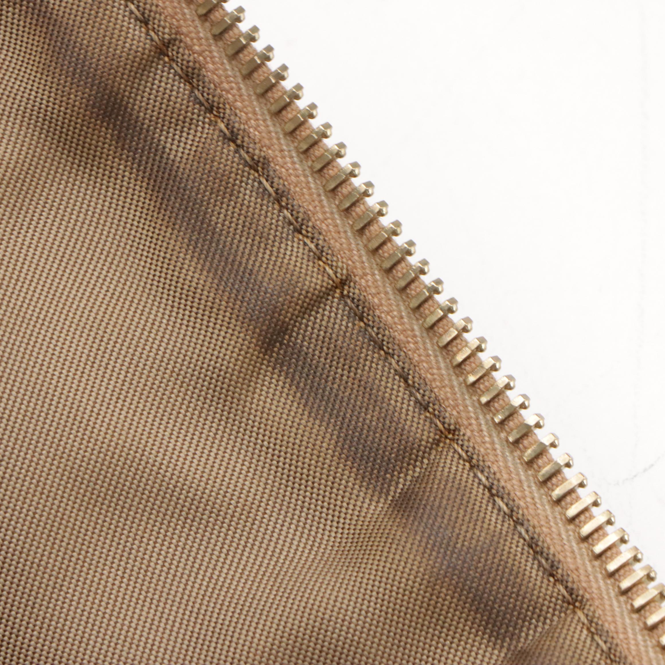 Fendi Handbag in Beige Zucchino Jacquard Canvas and Leather