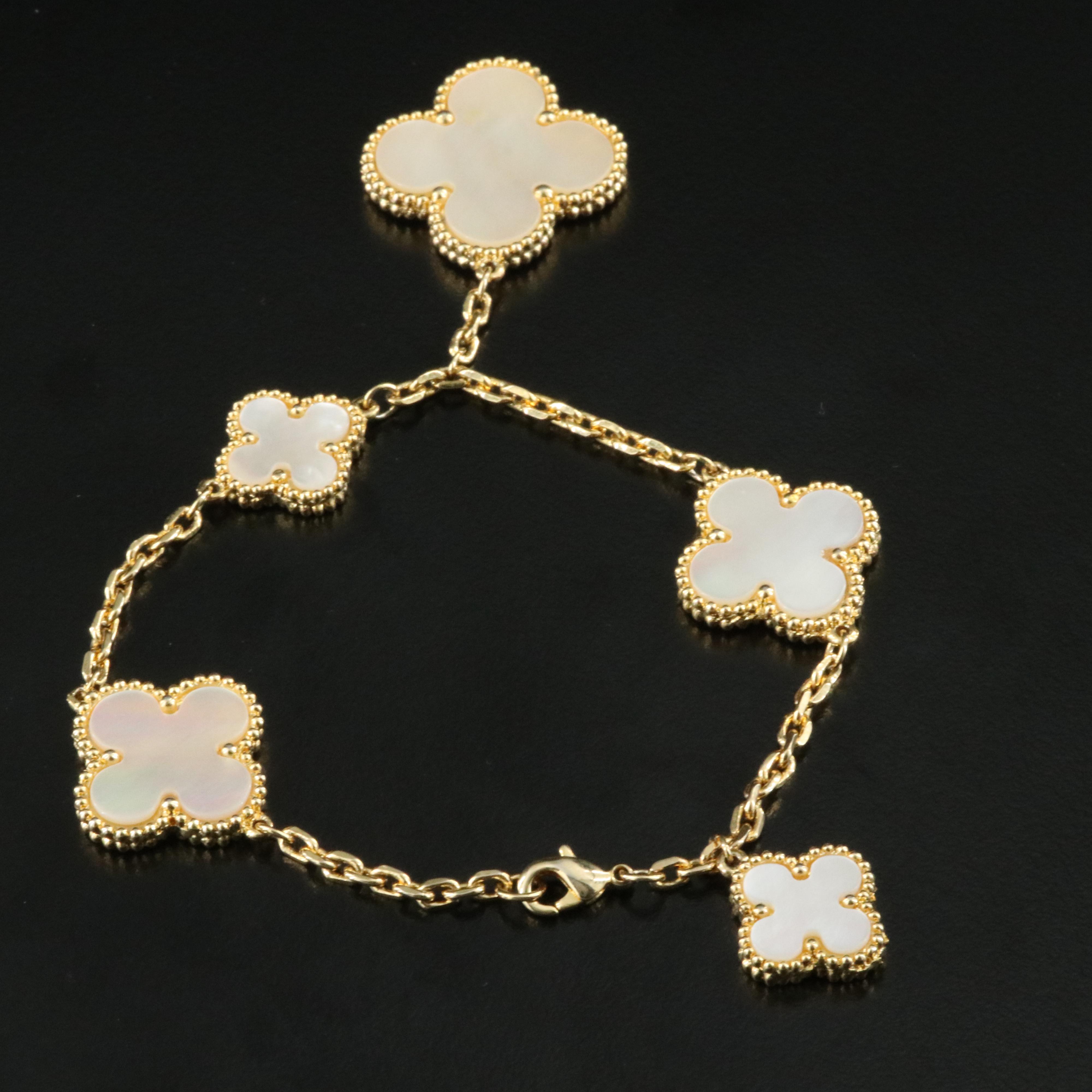 Mother of Pearl Floral Bracelet