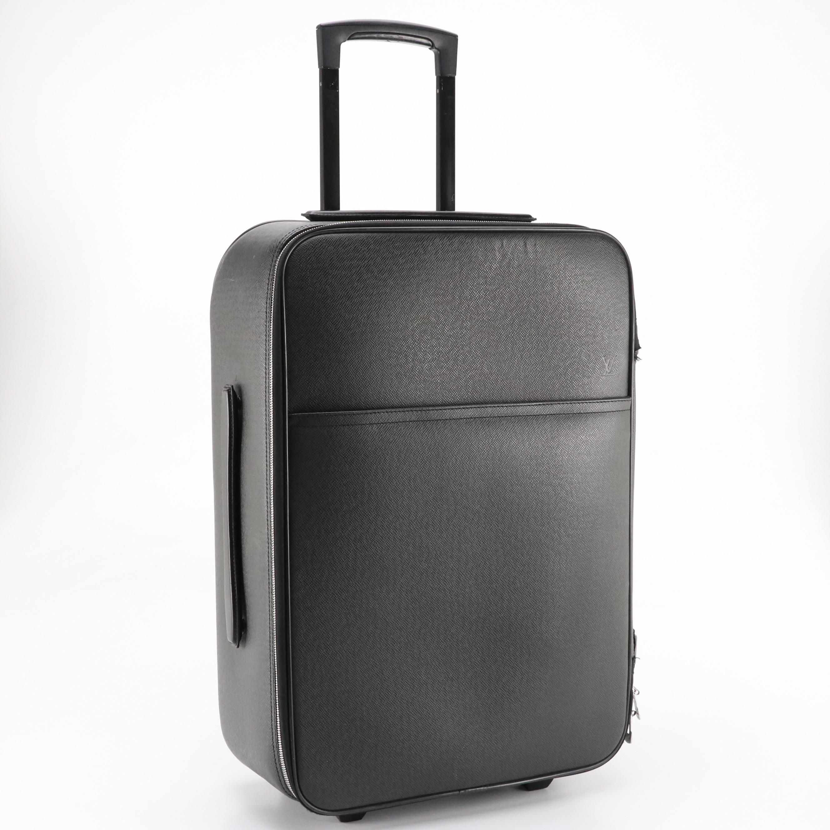 Louis Vuitton Pégase 55 Rolling Suitcase in Dark Grey Taïga Leather