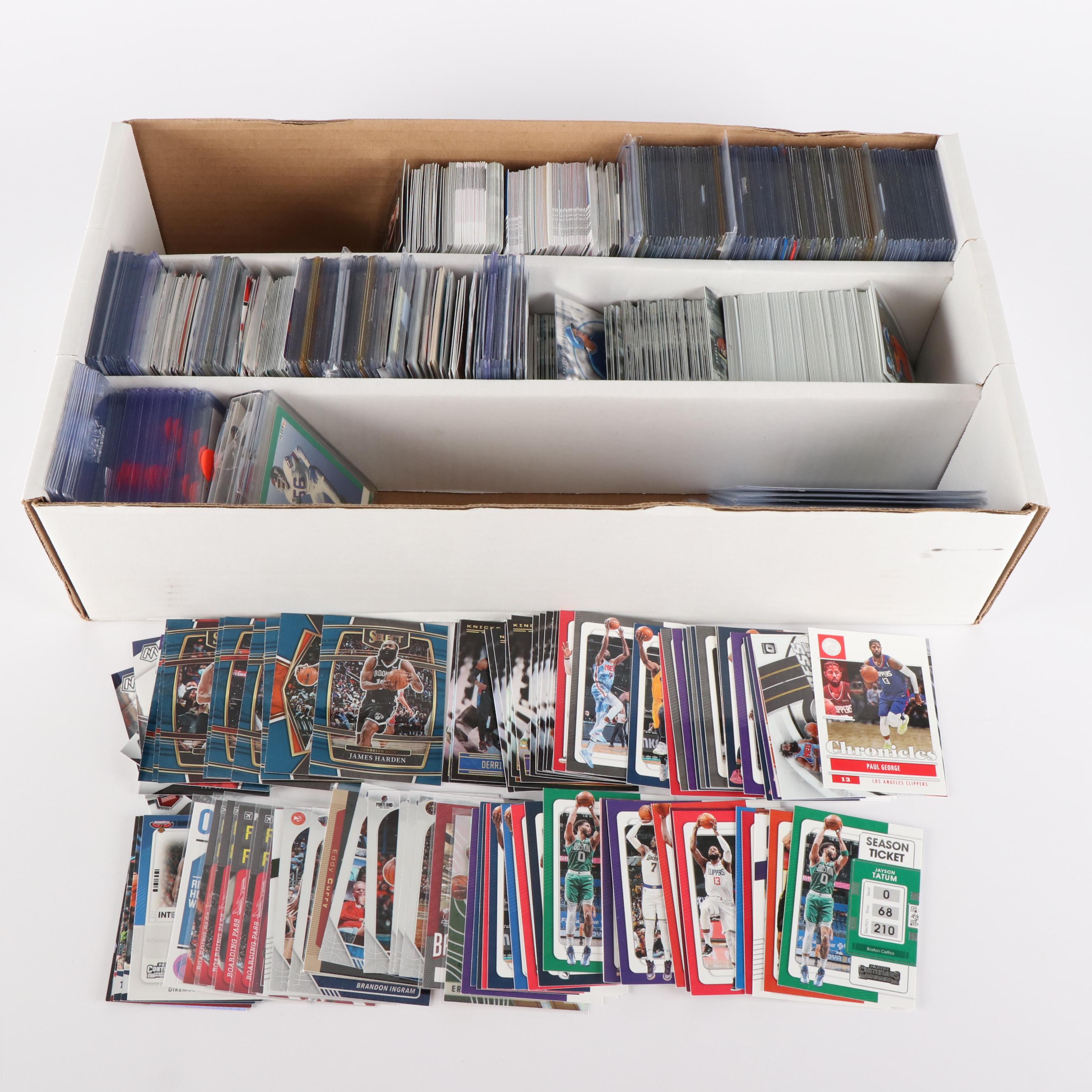 Hundreds of Sports Cards, Baseball, Football, and Basketball, 1980s to 2020s