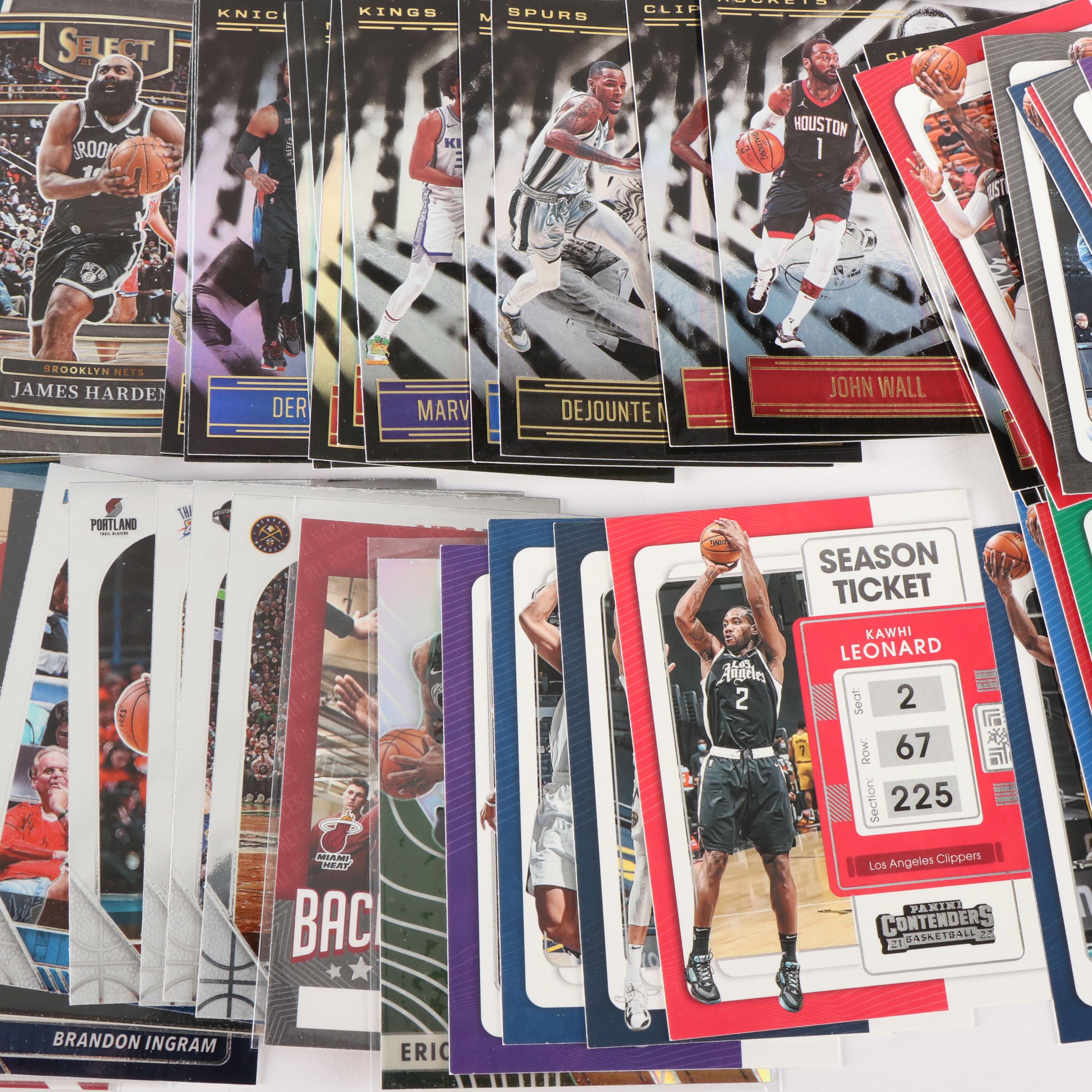 Hundreds of Sports Cards, Baseball, Football, and Basketball, 1980s to 2020s