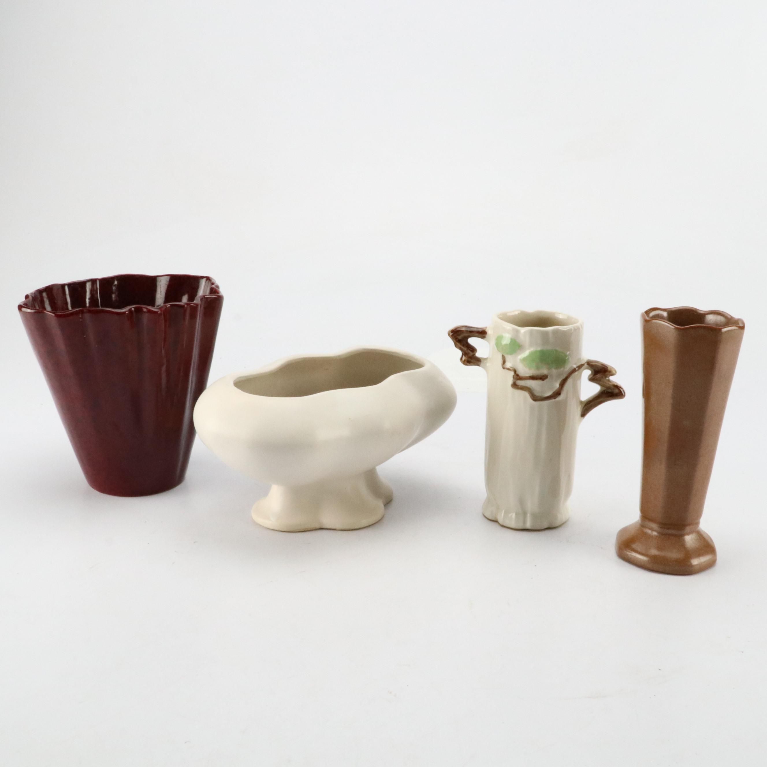 Robinson Ransbottom with Frankoma and Other Ceramic Vases, Mid to Late 20th C.