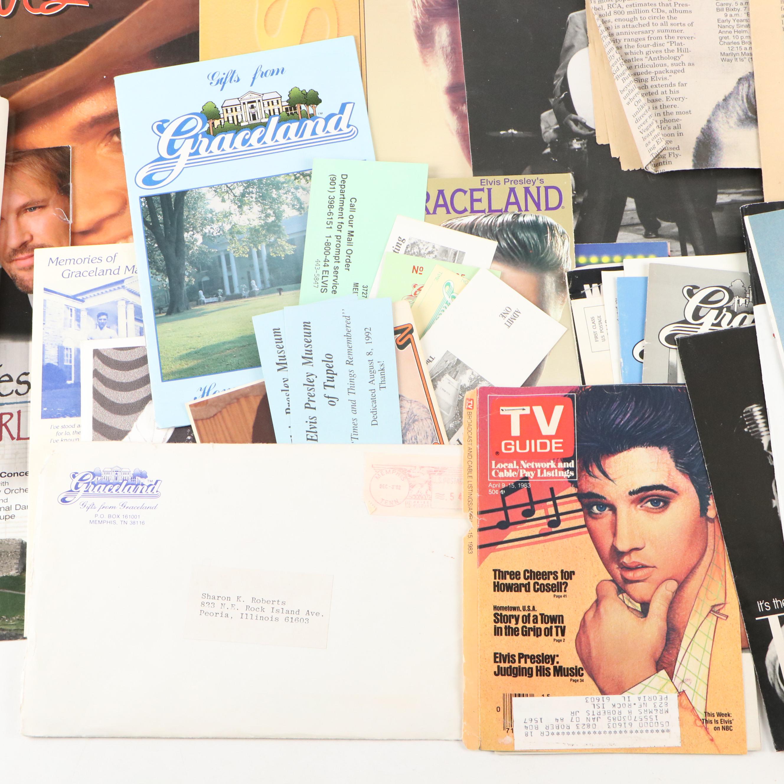 Elvis Presley Stamps, Calendars, Magazines, Pamphlets and More Memorabilia