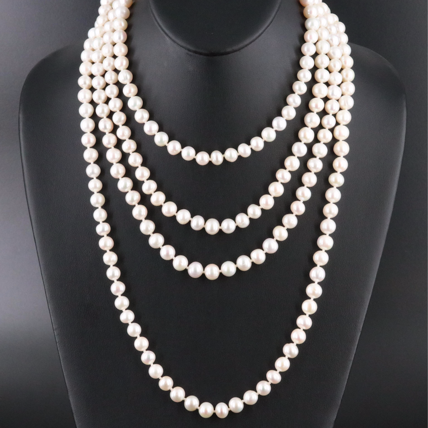 Endless Pearl Rope Necklace | EBTH