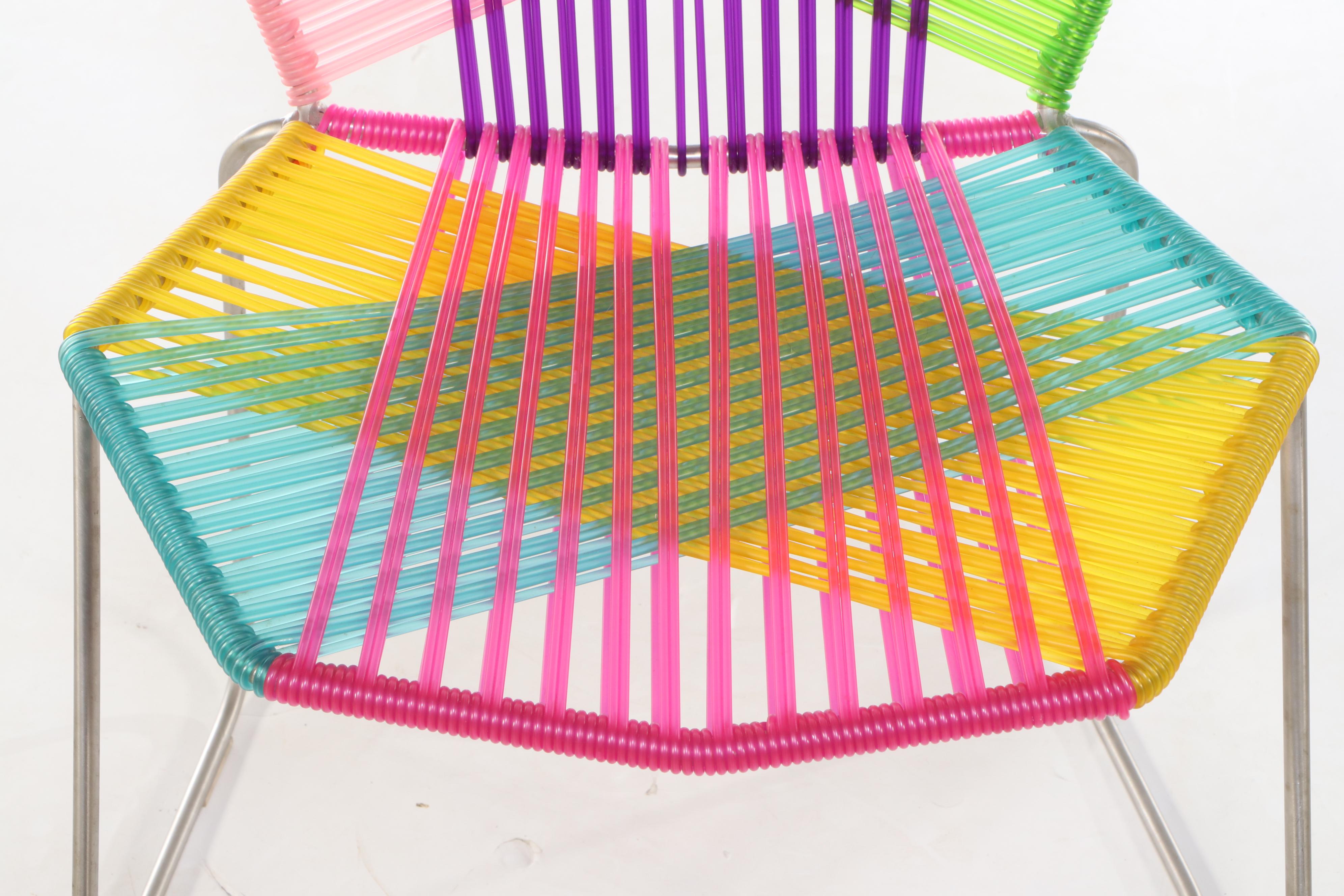 Patricia Urquiola for Moroso Stainless Steel and PVC "Tropicalia" Chair