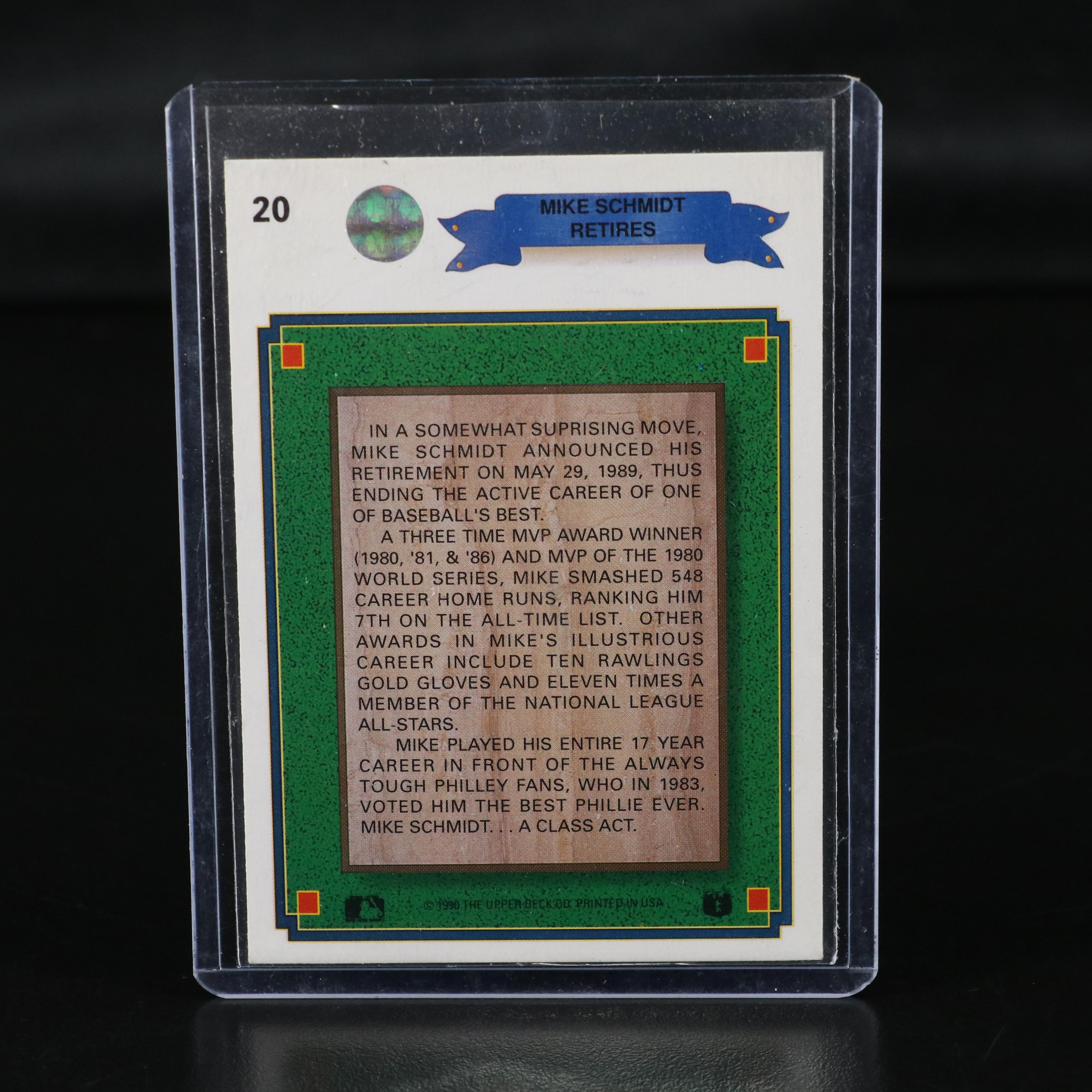 Mike Schmidt and Joe Morgan Signed Baseball Cards