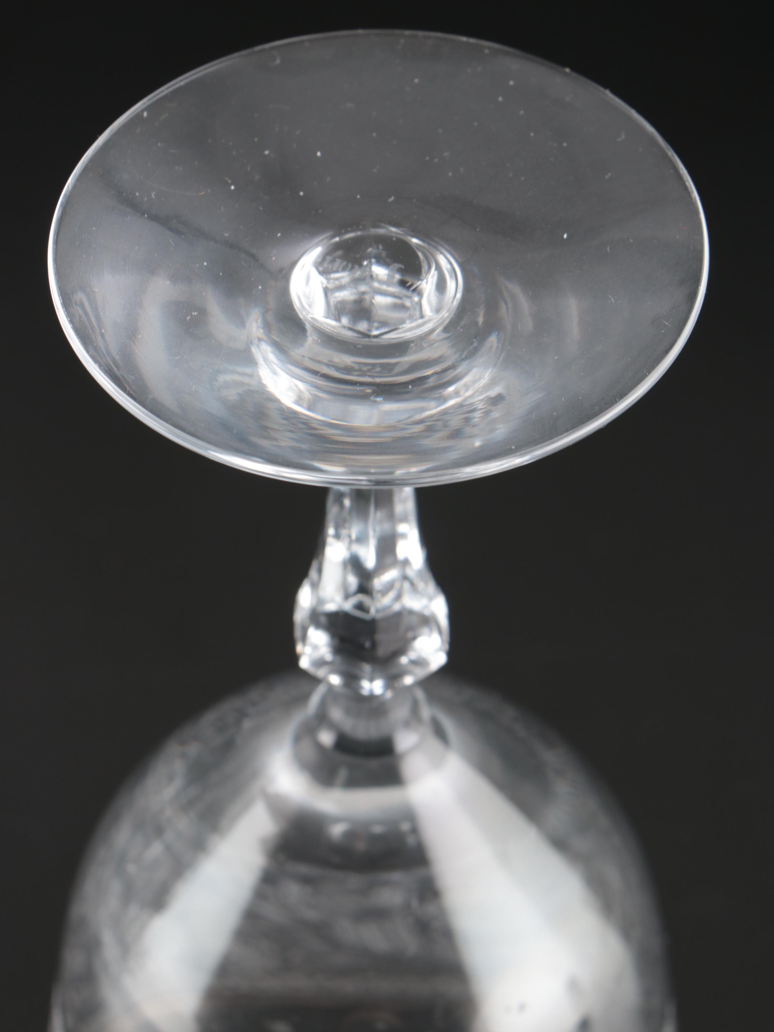 Fostoria "Renaissance" Platinum Lined Crystal Stemware, 1960s to 1980s