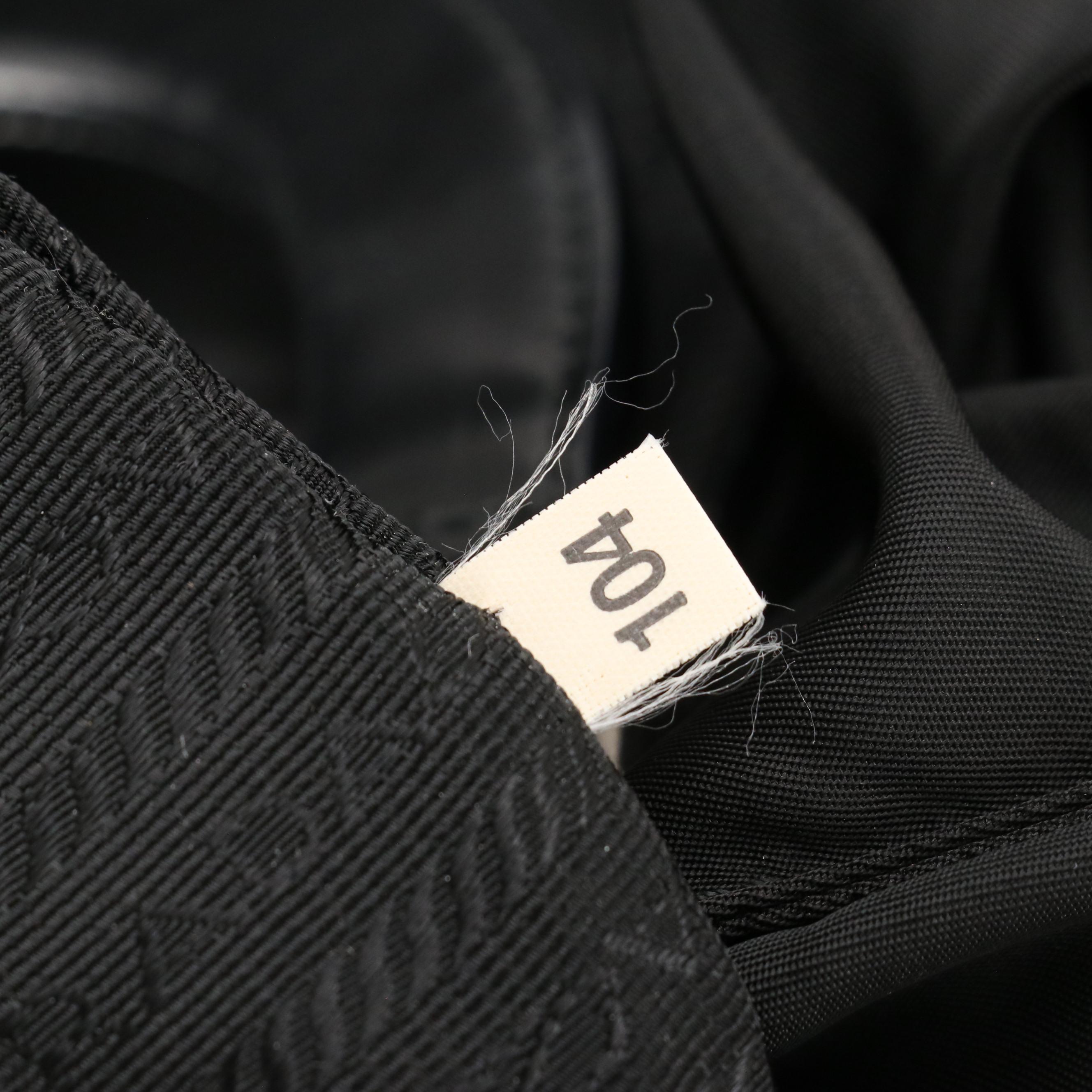 Prada Black Tessuto Nylon and Leather Two-Way Tote Bag