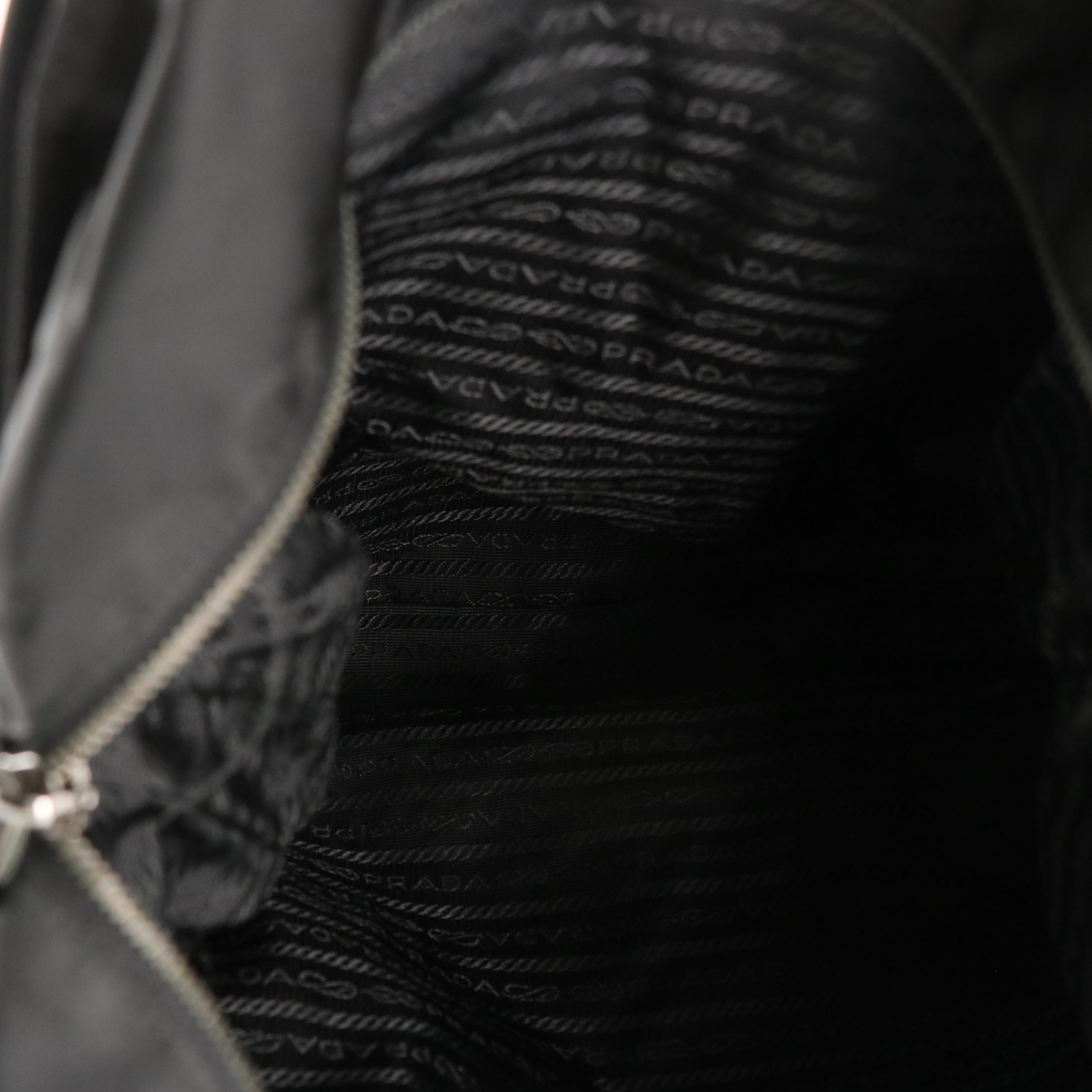 Prada Black Tessuto Nylon and Leather Two-Way Tote Bag