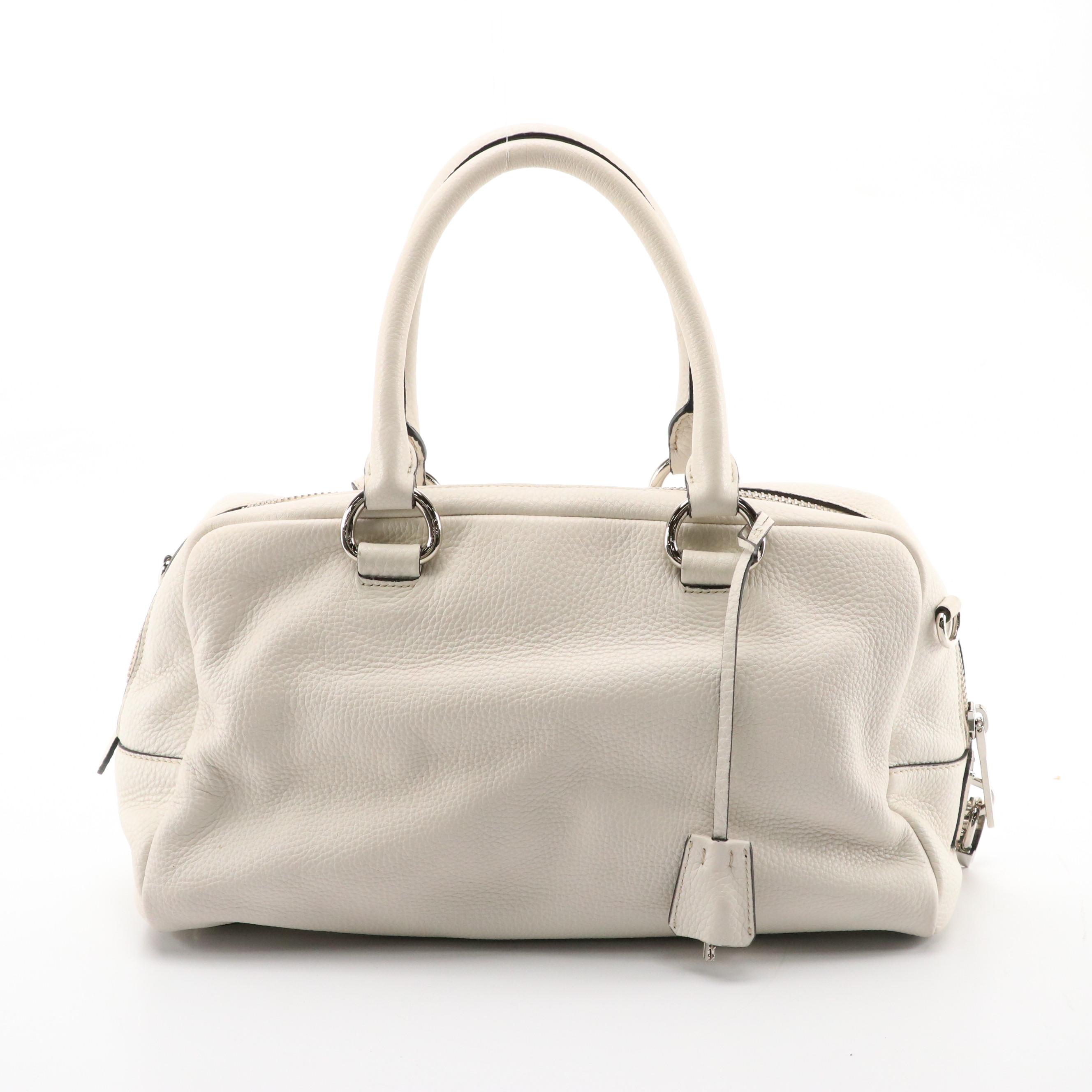 Prada Talco Vitello Daino Leather Two-Way Bag