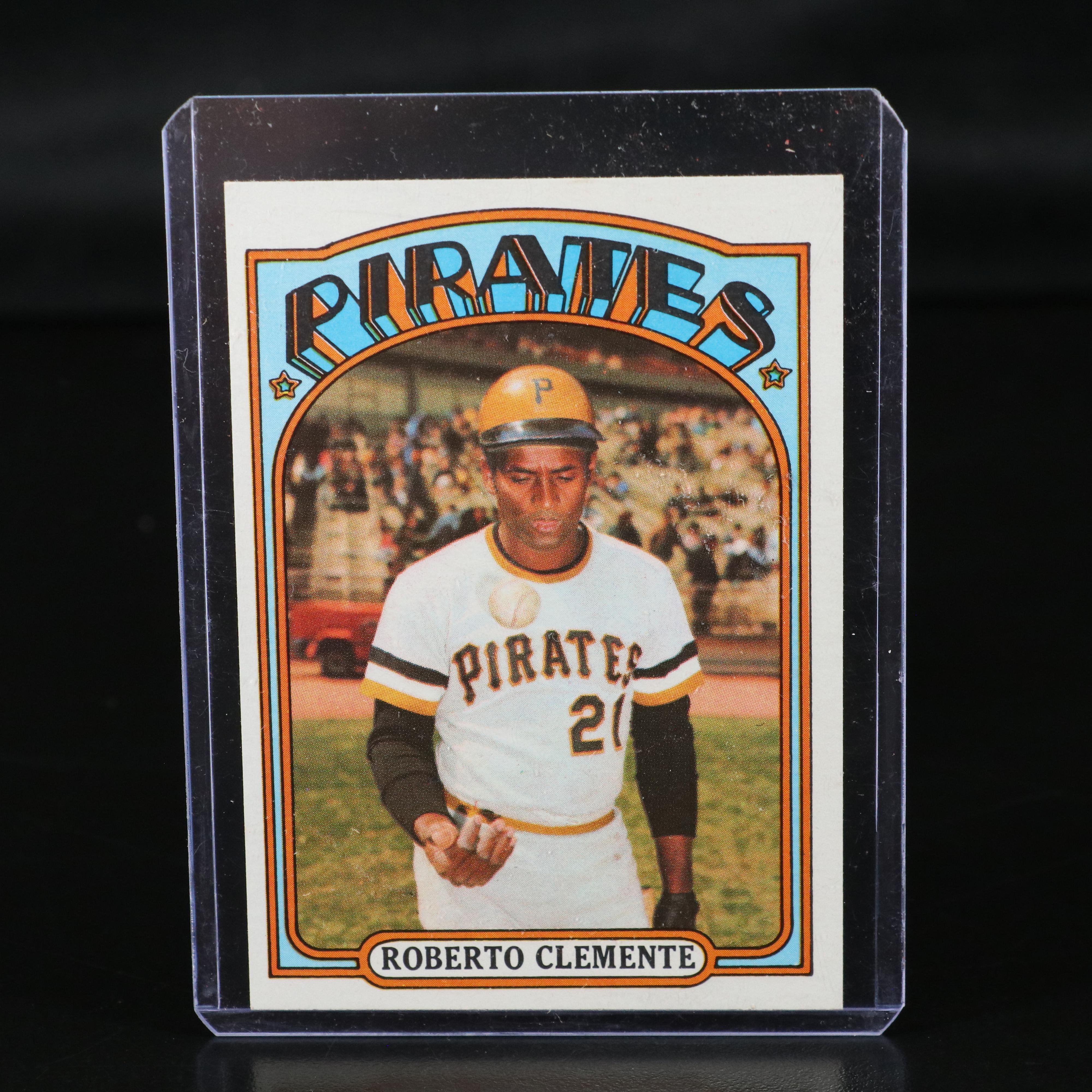 Three Roberto Clemente Topps Baseball Cards, 1971, 1972, and 1973