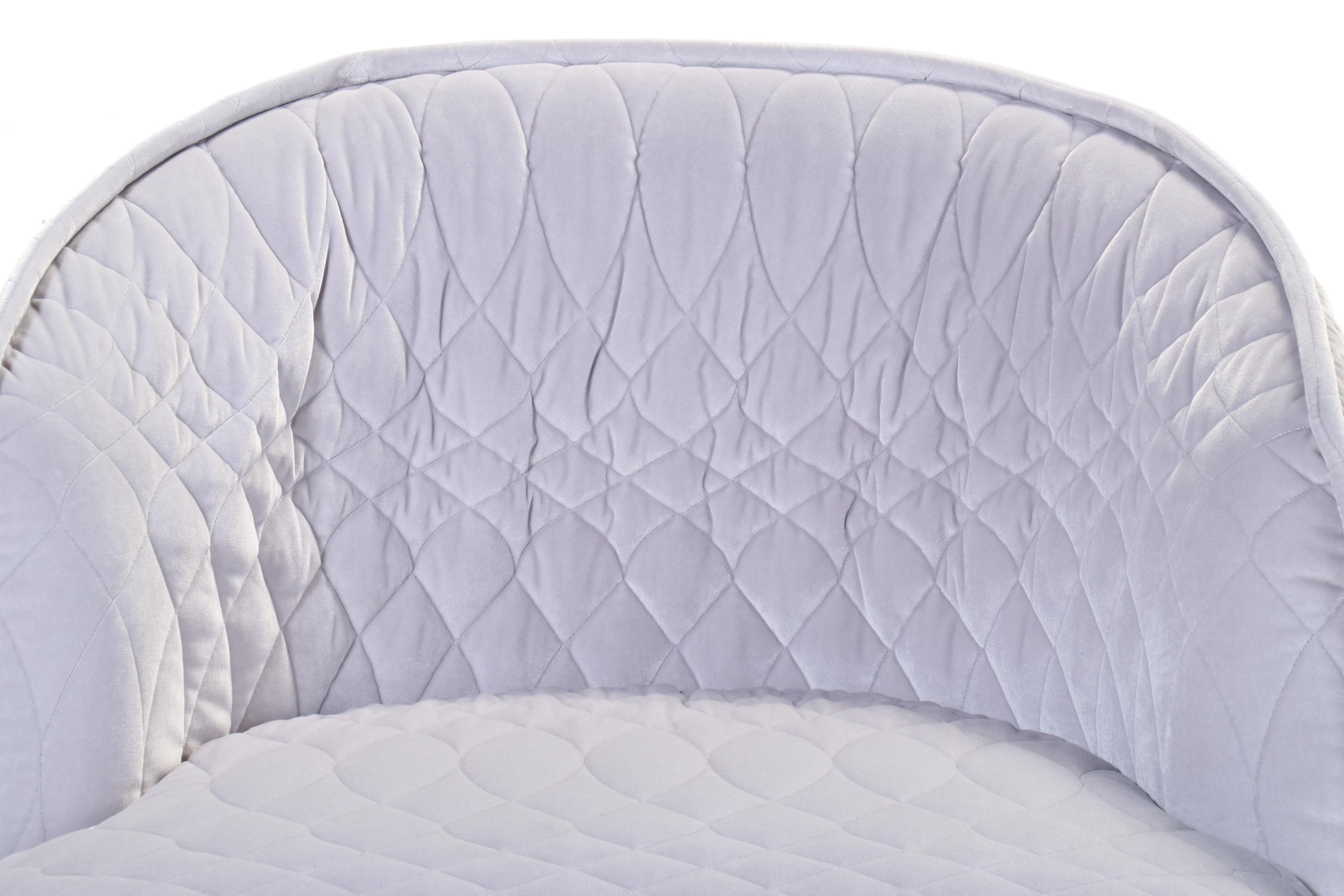 Patrizia Urquiola for Moroso "Redondo" Gray Quilted Upholstered Chair