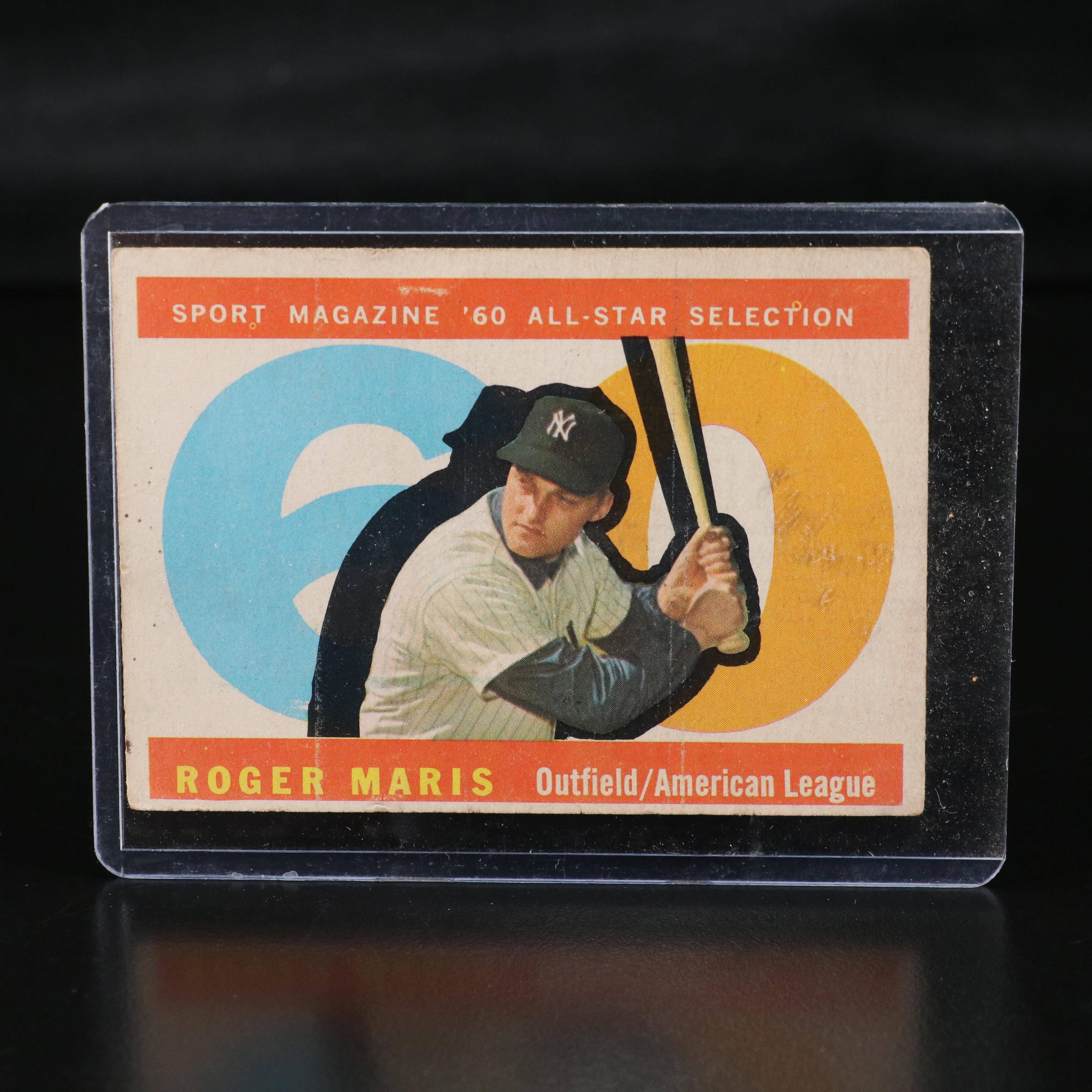 Topps Baseball Cards Featuring Mickey Mantle, Roger Maris, and More, 1960s