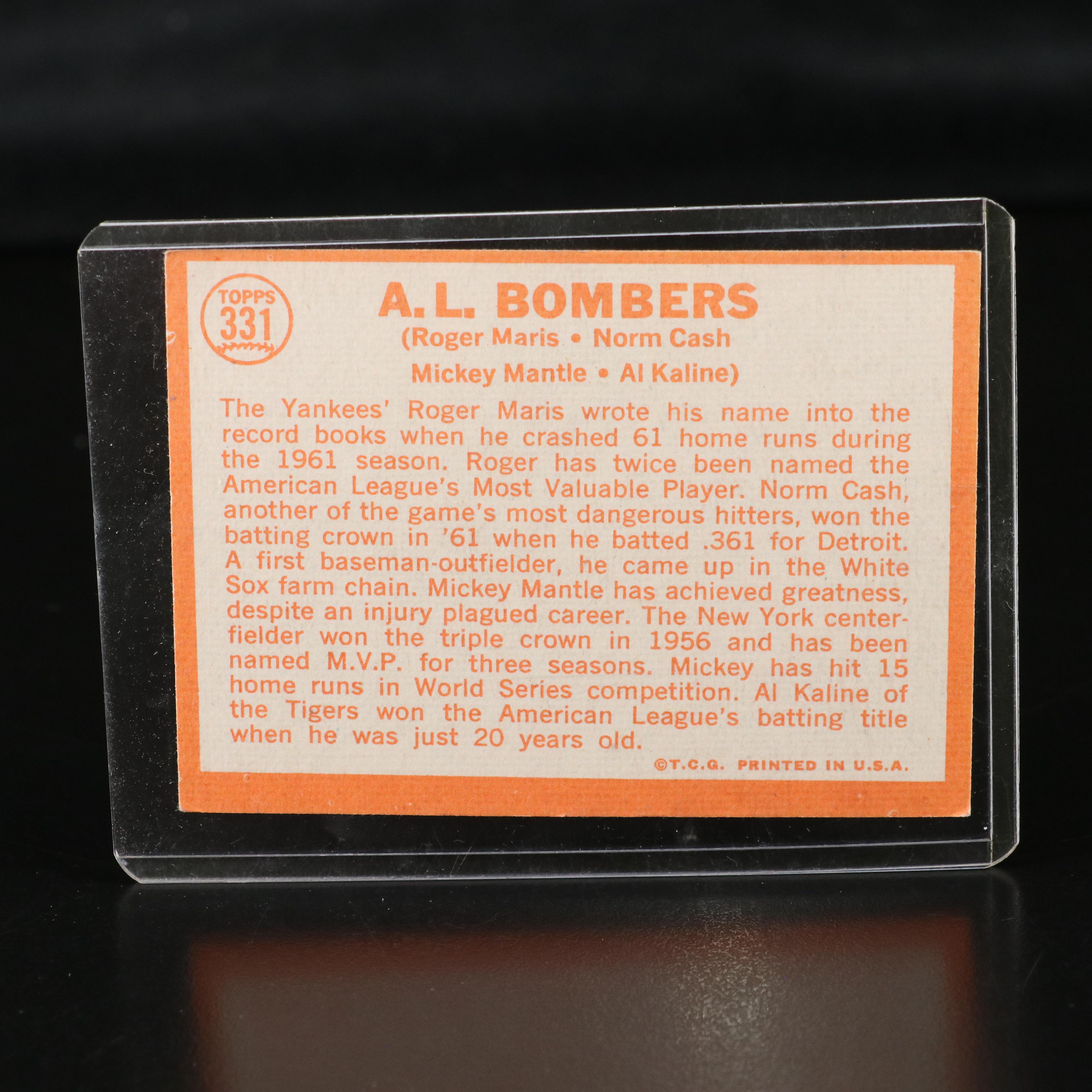 Topps Baseball Cards Featuring Mickey Mantle, Roger Maris, and More, 1960s