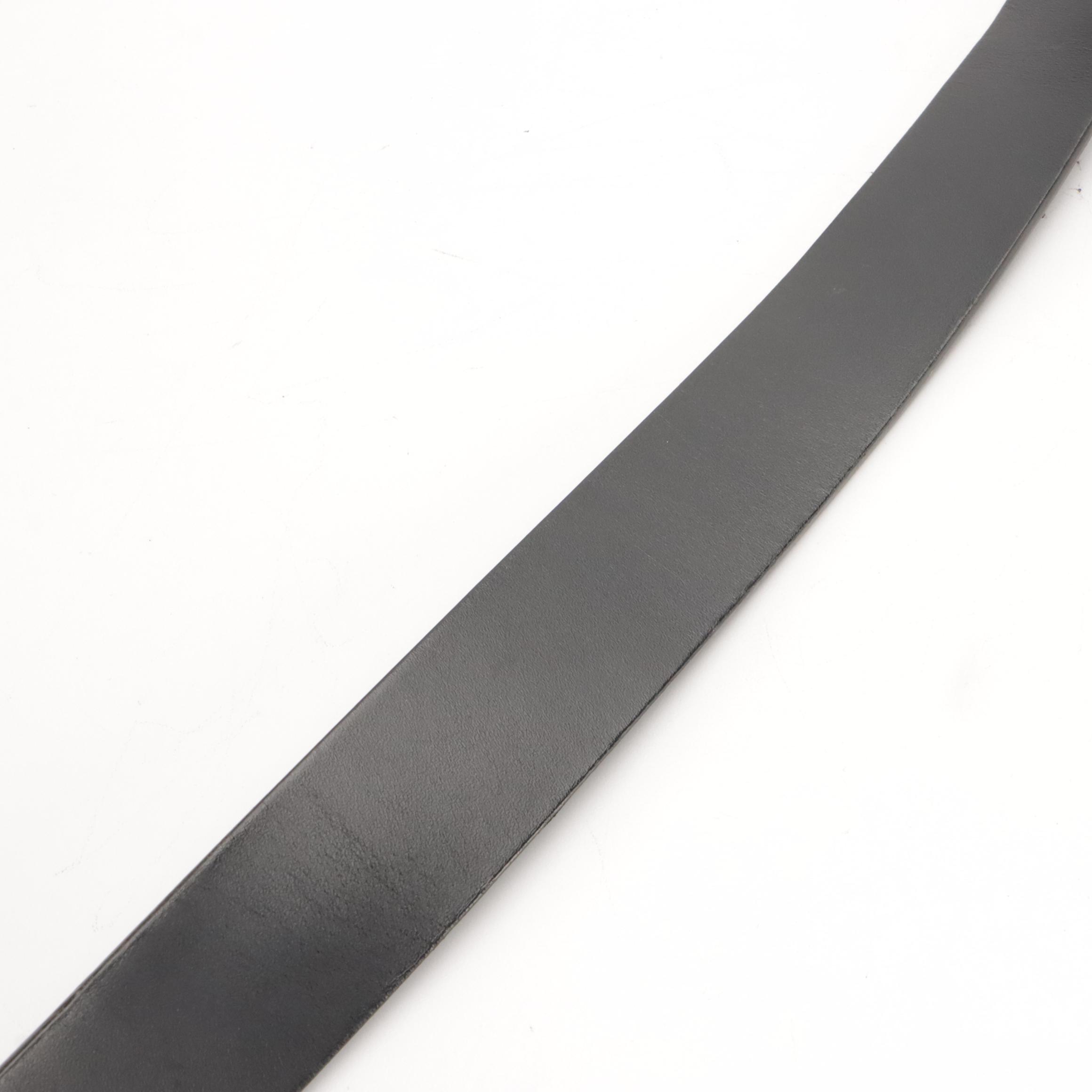 Gucci GG Calfskin Leather Belt in Box