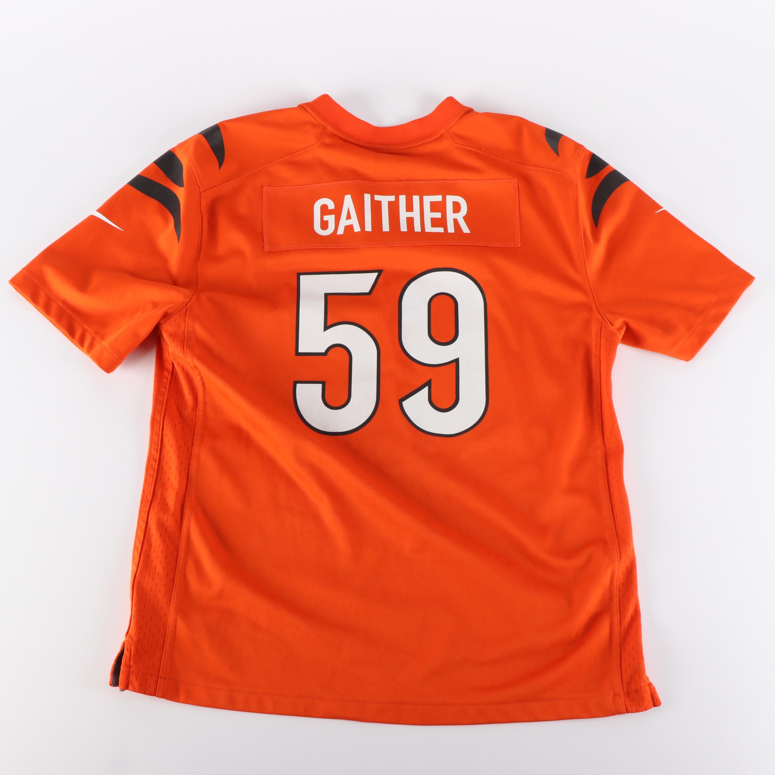 Akeem Davis-Gaither Player Issued Bengals Cleats and Bag Tag with More