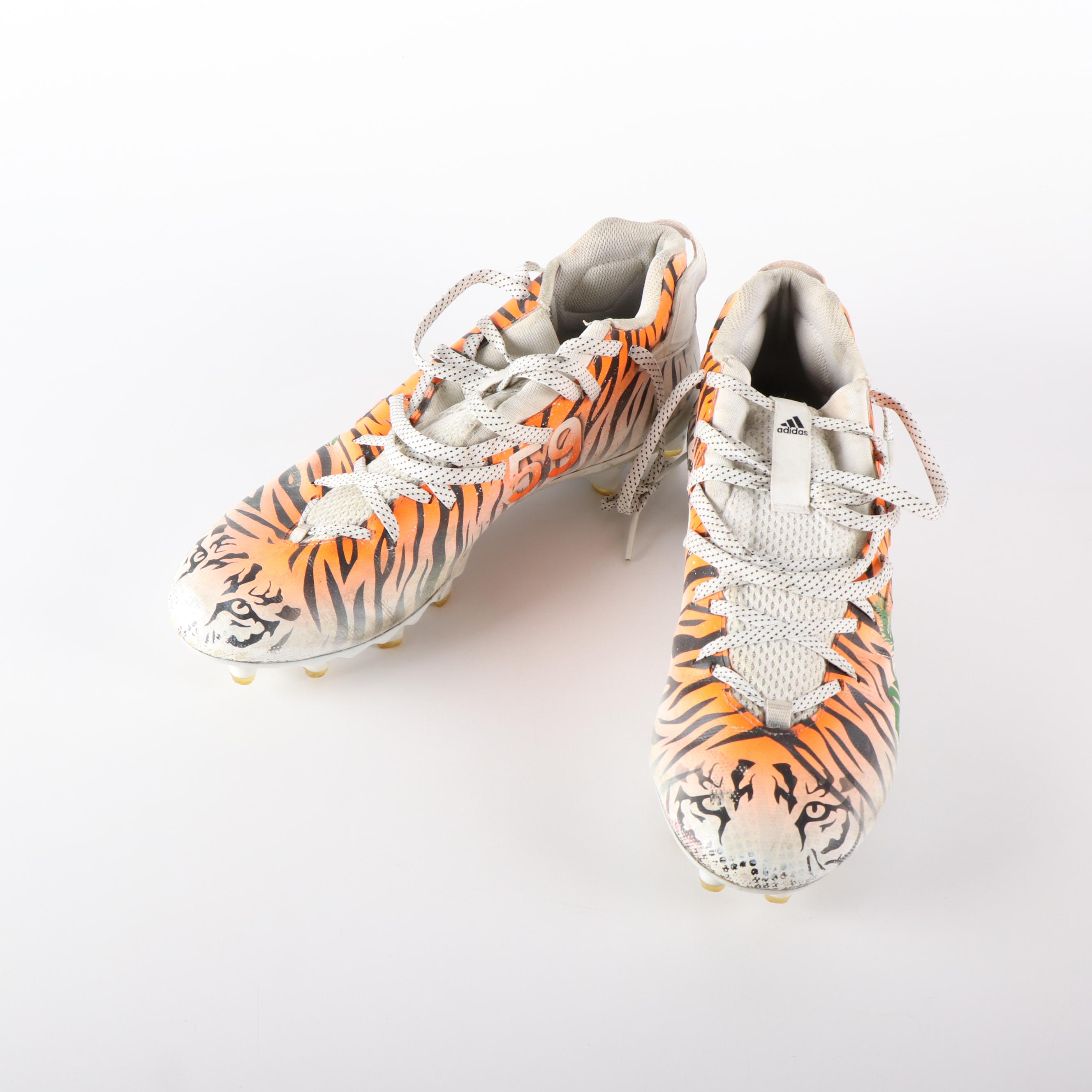 Akeem Davis-Gaither Player Issued Bengals Cleats and Bag Tag with More