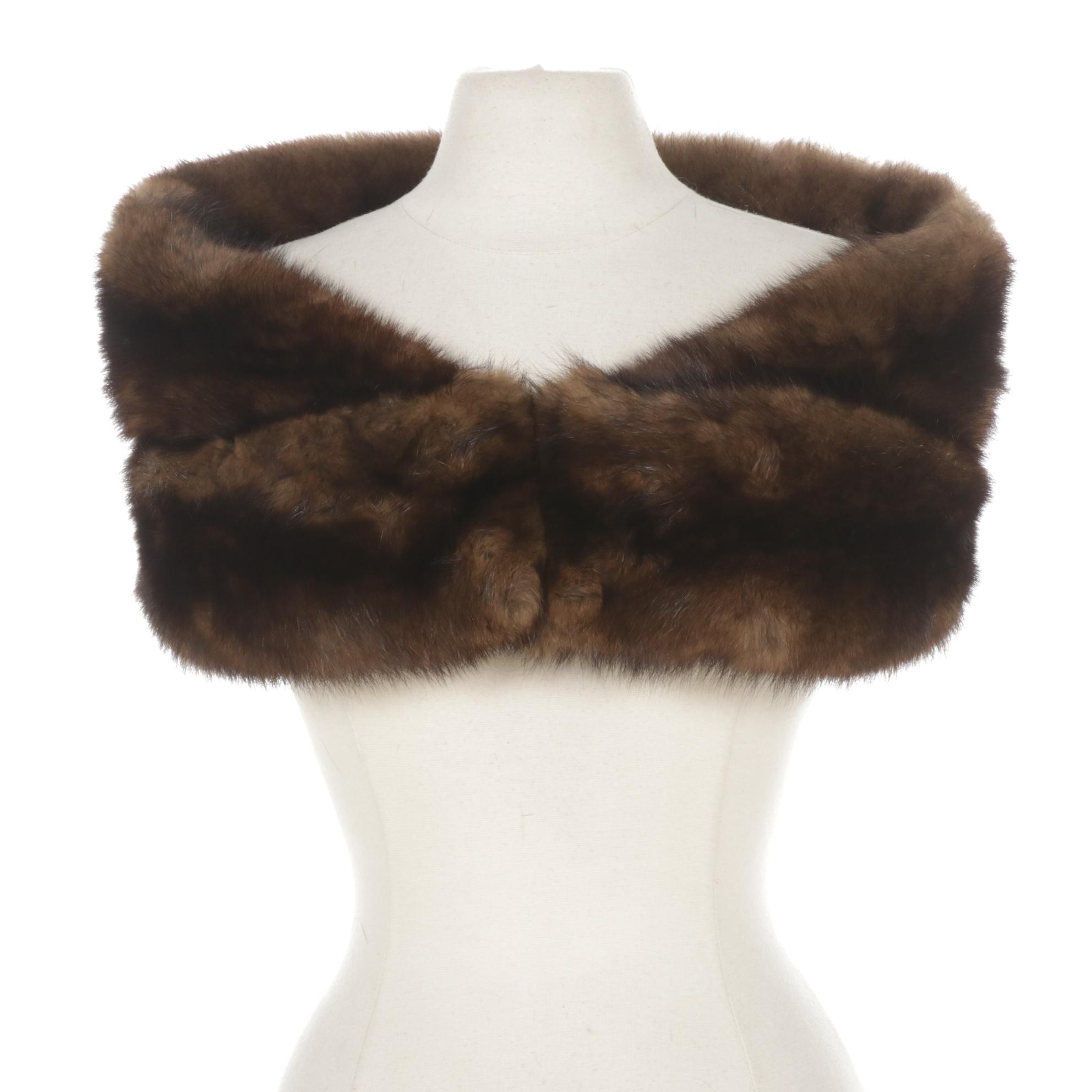 Russian Sable Fur Wrap with Velour Lining by Robert Wallace