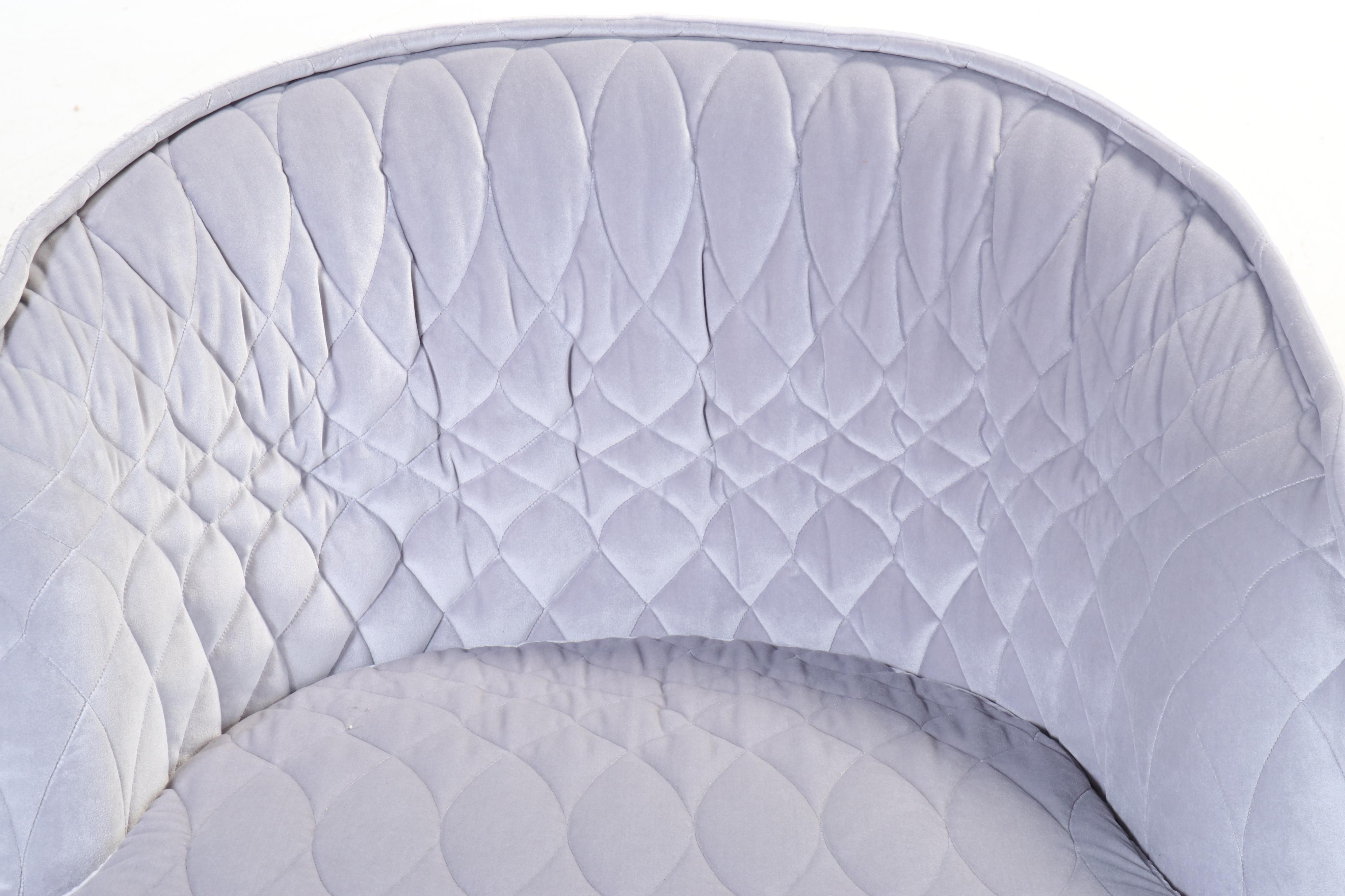 Patrizia Urquiola for Moroso Redondo" Gray Quilted Upholstered Chair