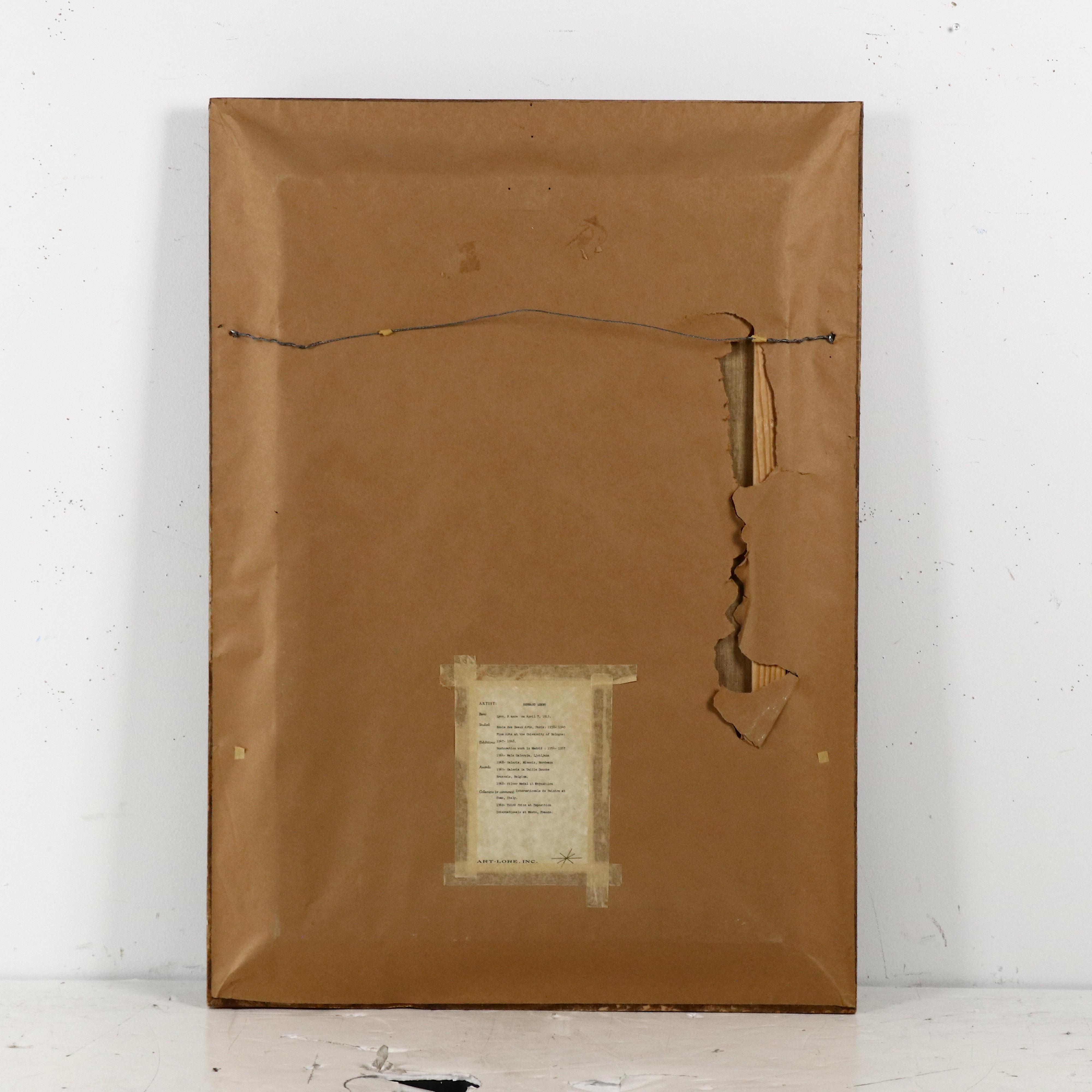 Bernard Benet Oil Painting with Serenade Scene, Mid-20th Century