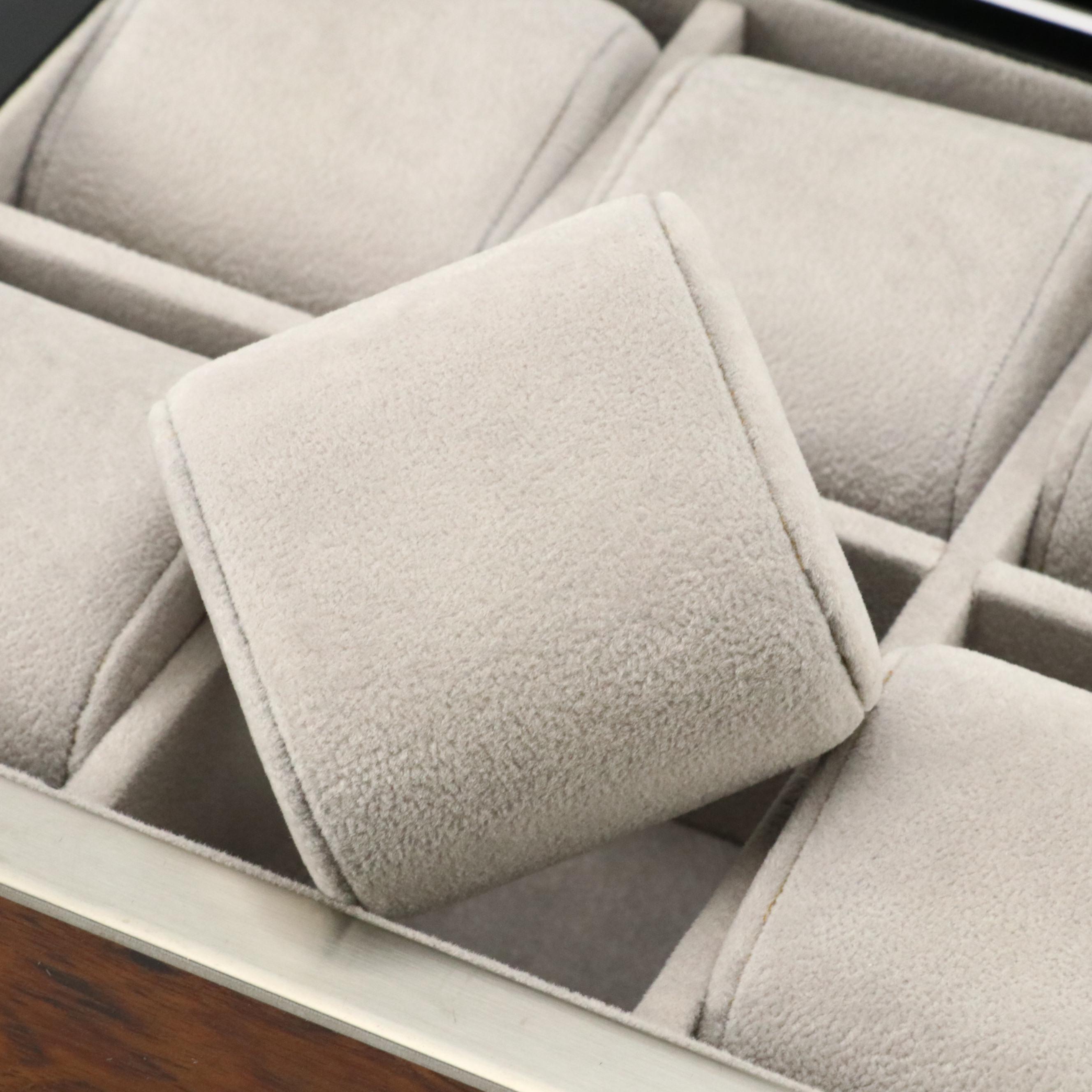 Lacquered Faux Walnut Burl Watch Case