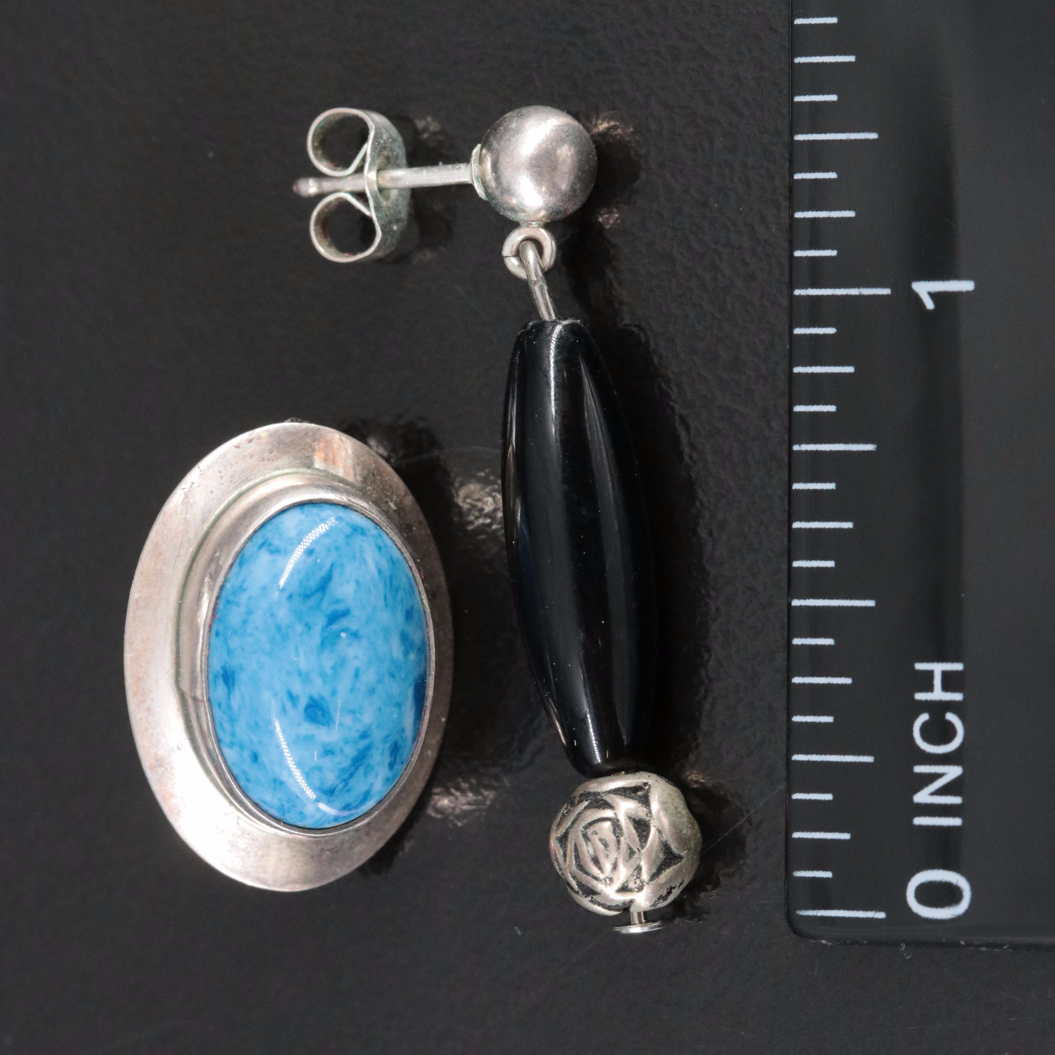 Sterling Denim, Lapis Lazuli, Turquoise and Glass Earring Collection