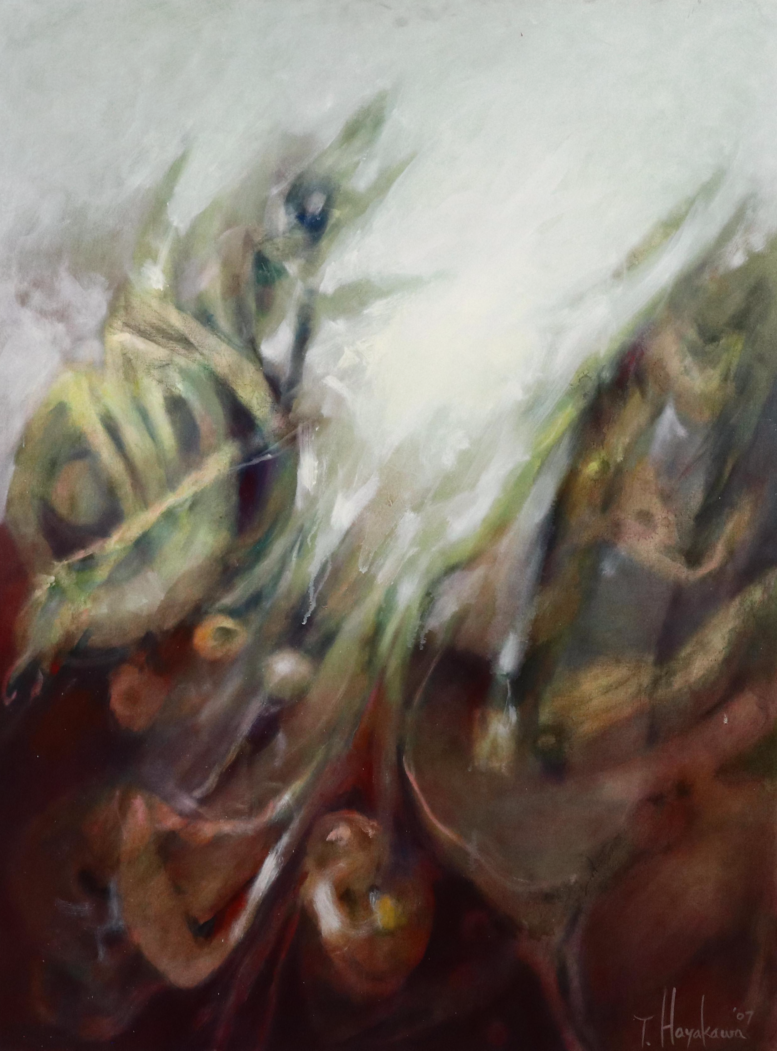 Tadashi Hayakawa Mixed Media Painting "To Be Born Again," 2007