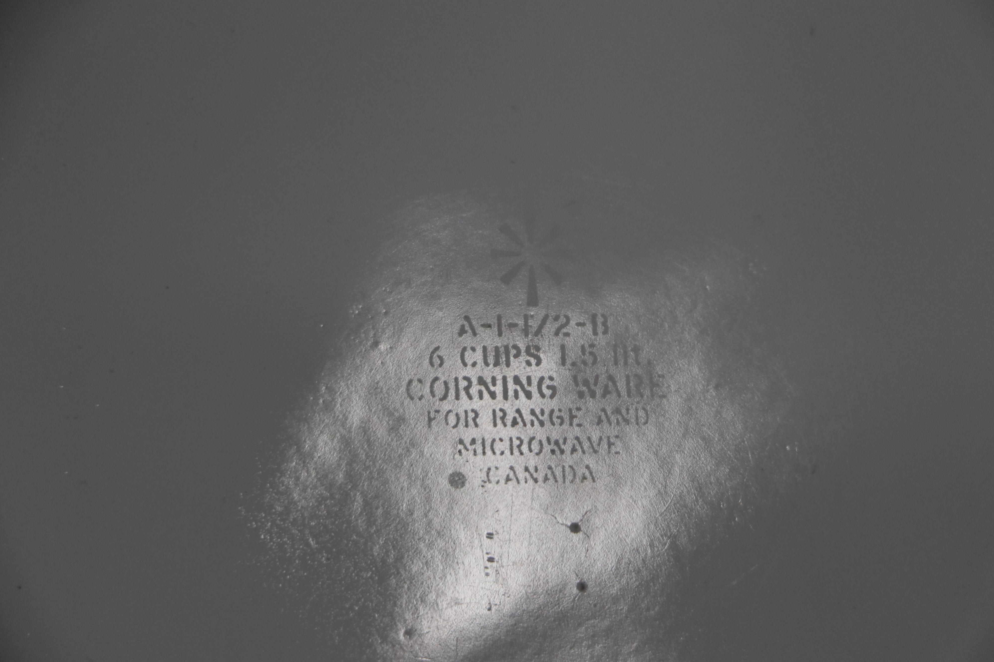 Corning Ware "Cornflower Blue" Glass Bakeware with Gemco Glass Creamer and Bowl