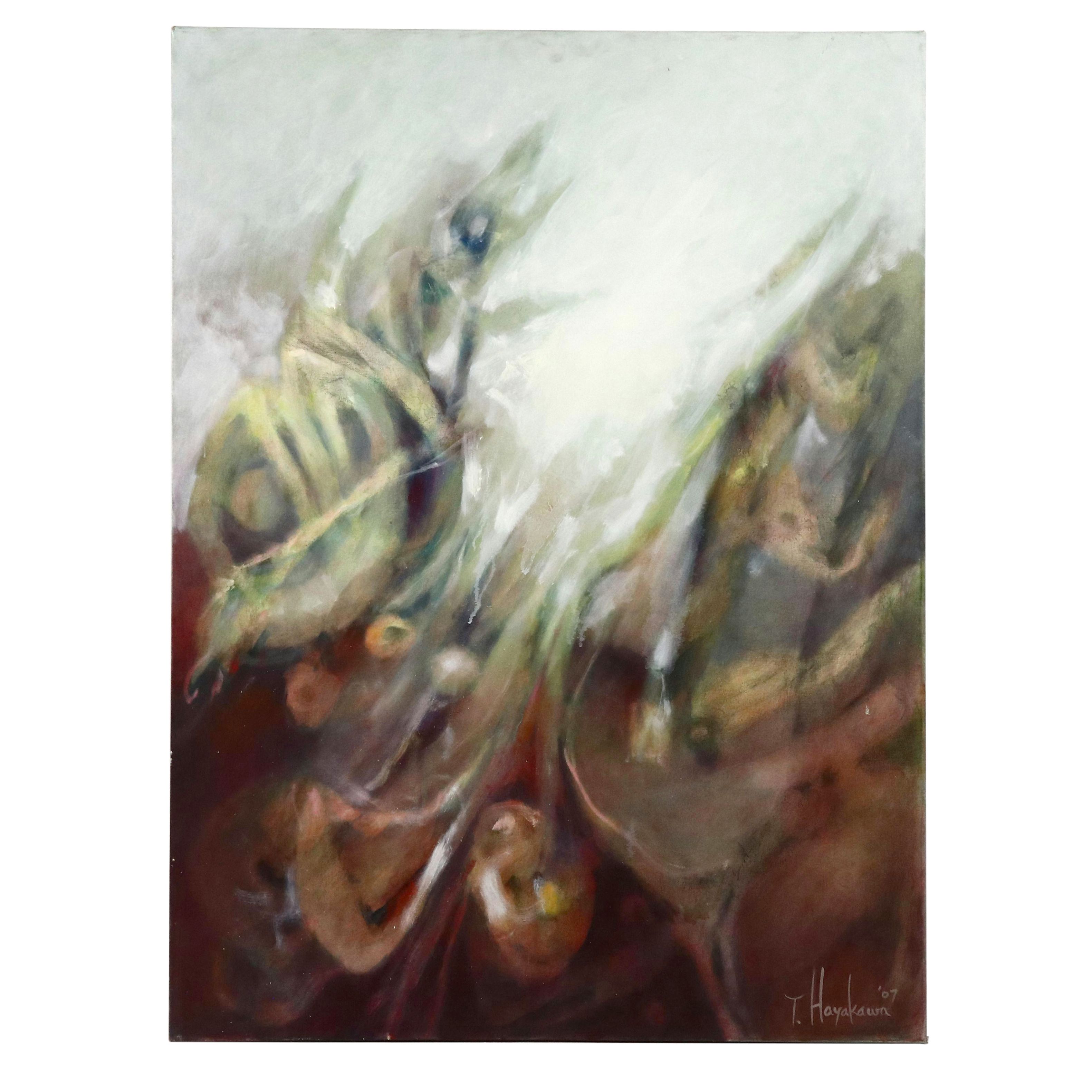 Tadashi Hayakawa Mixed Media Painting "To Be Born Again," 2007