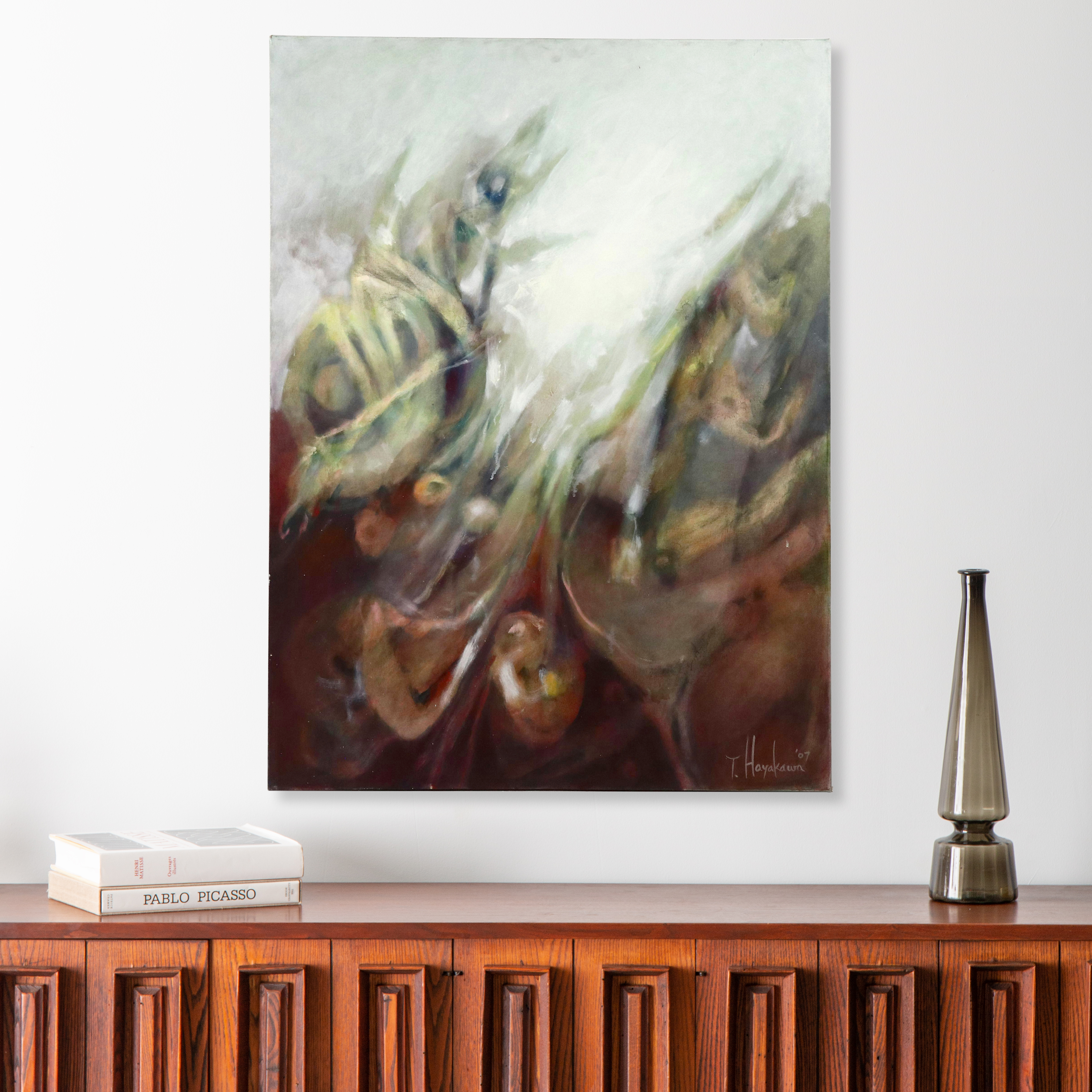 Tadashi Hayakawa Mixed Media Painting "To Be Born Again," 2007