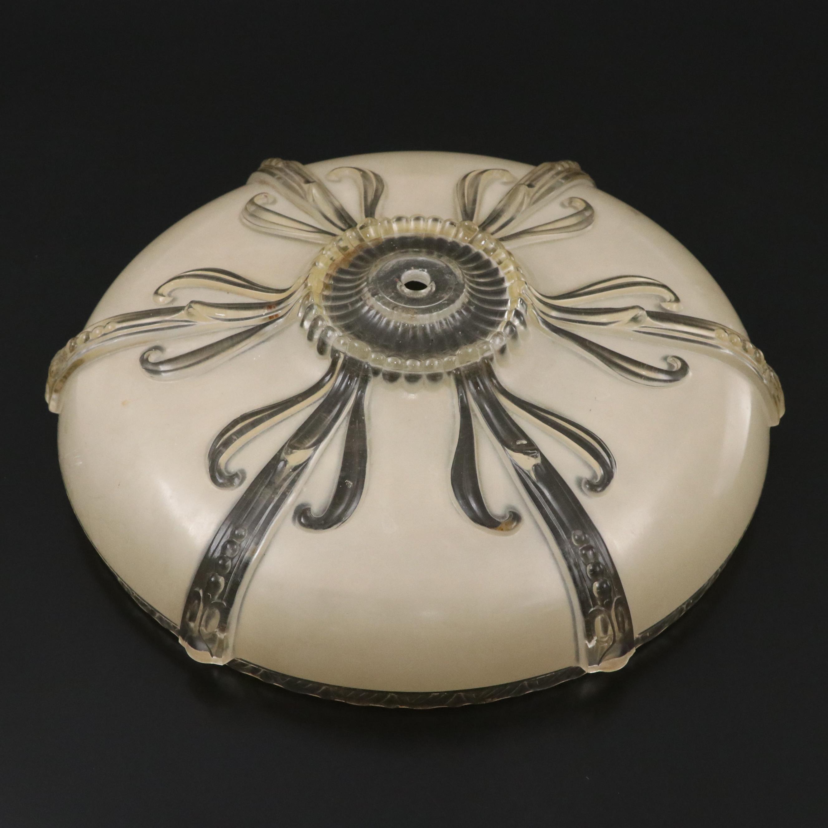 Art Deco Style Pressed Glass Ceiling Light Cover
