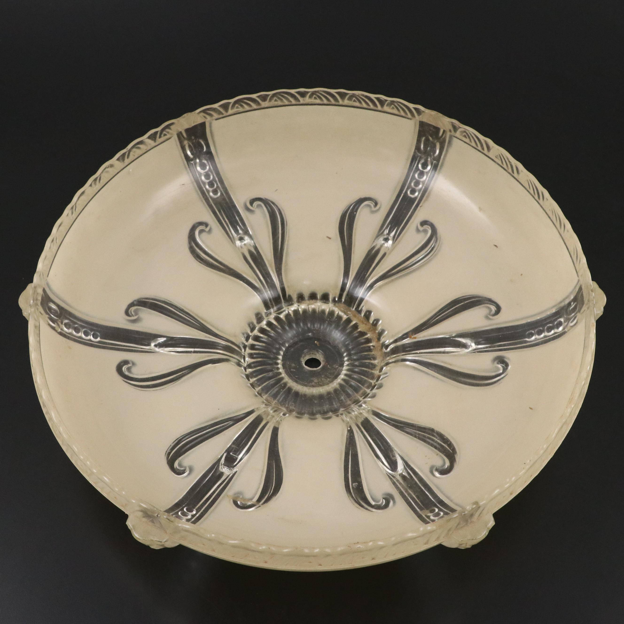 Art Deco Style Pressed Glass Ceiling Light Cover