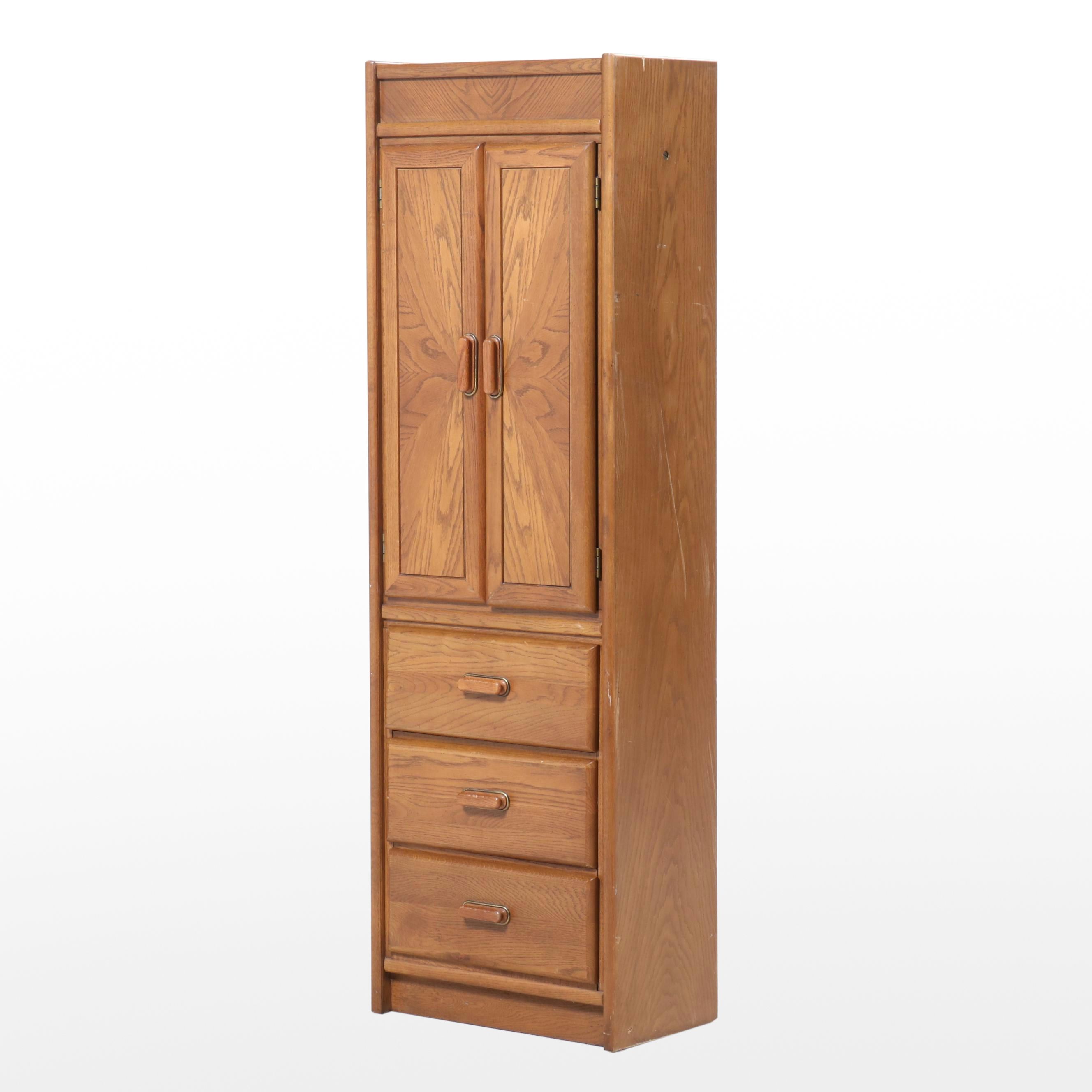 Modernist Oak Wardrobe, Late 20th Century