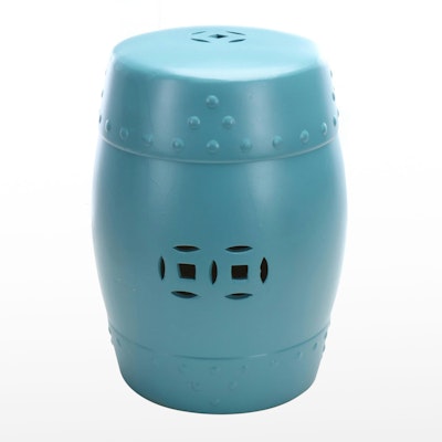 Chinese Modern Ming Blue Ceramic Garden Stool Chinese Modern Ming Blue Ceramic Garden Stool
