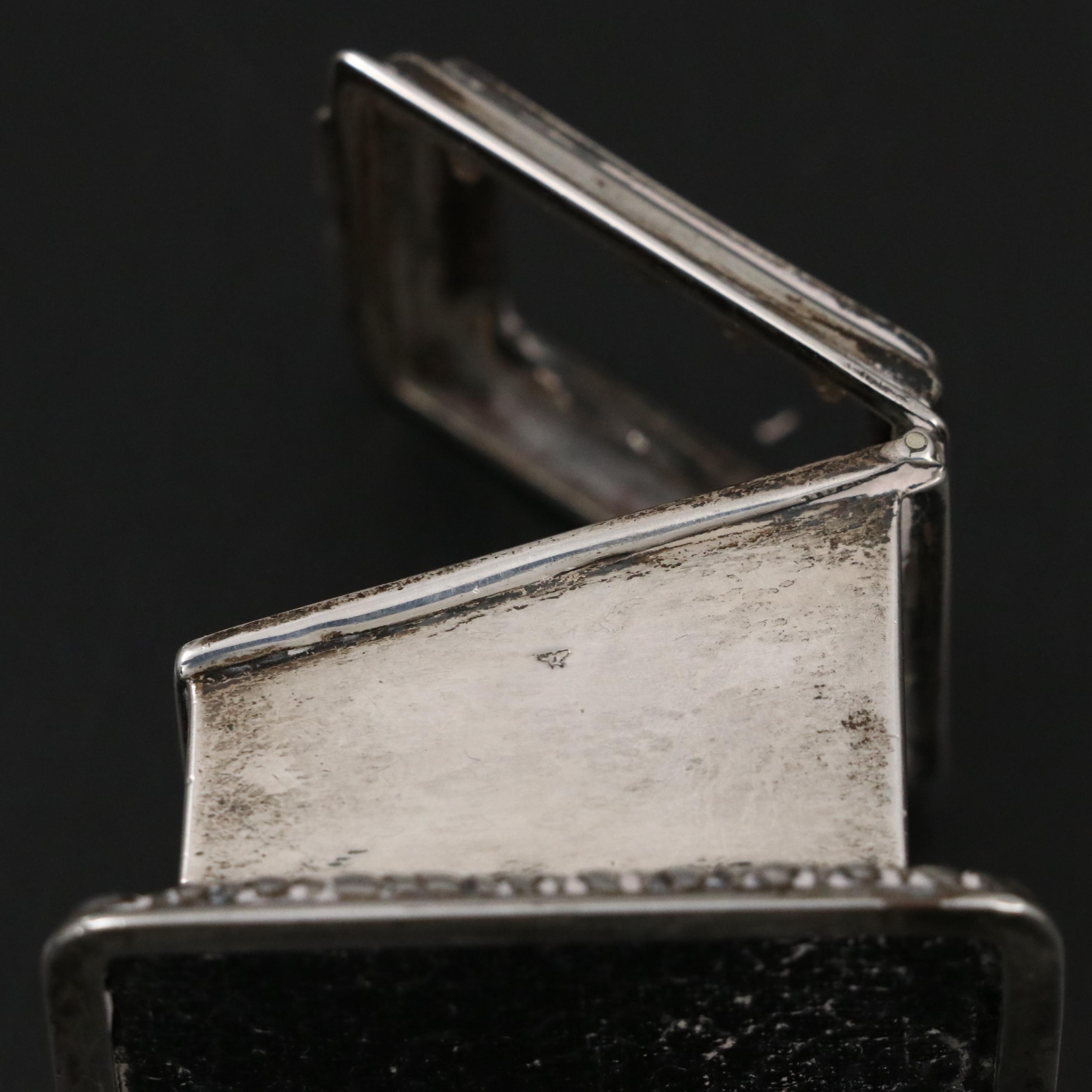 Henry Matthews English Sterling Silver Stamp Box, 1901