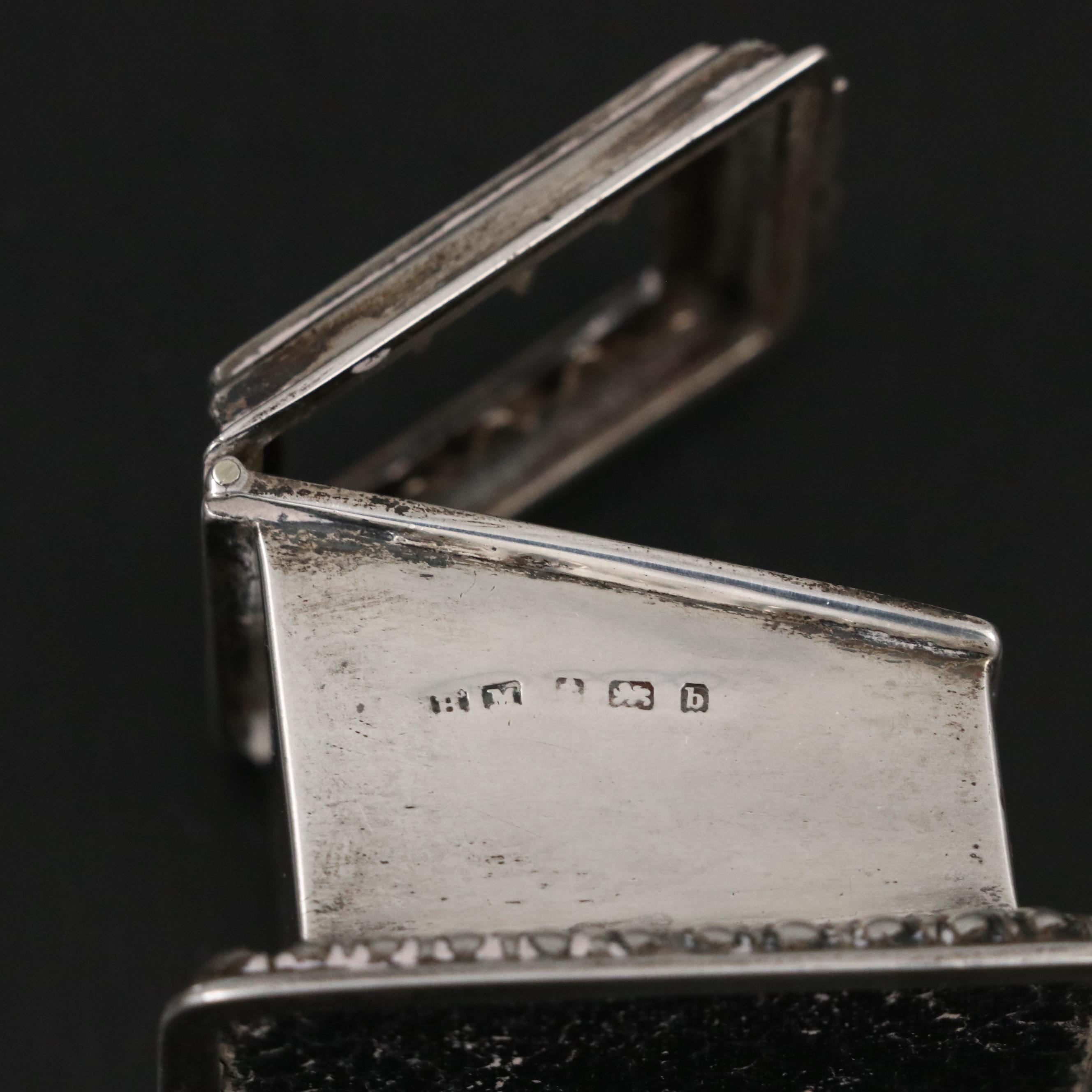 Henry Matthews English Sterling Silver Stamp Box, 1901