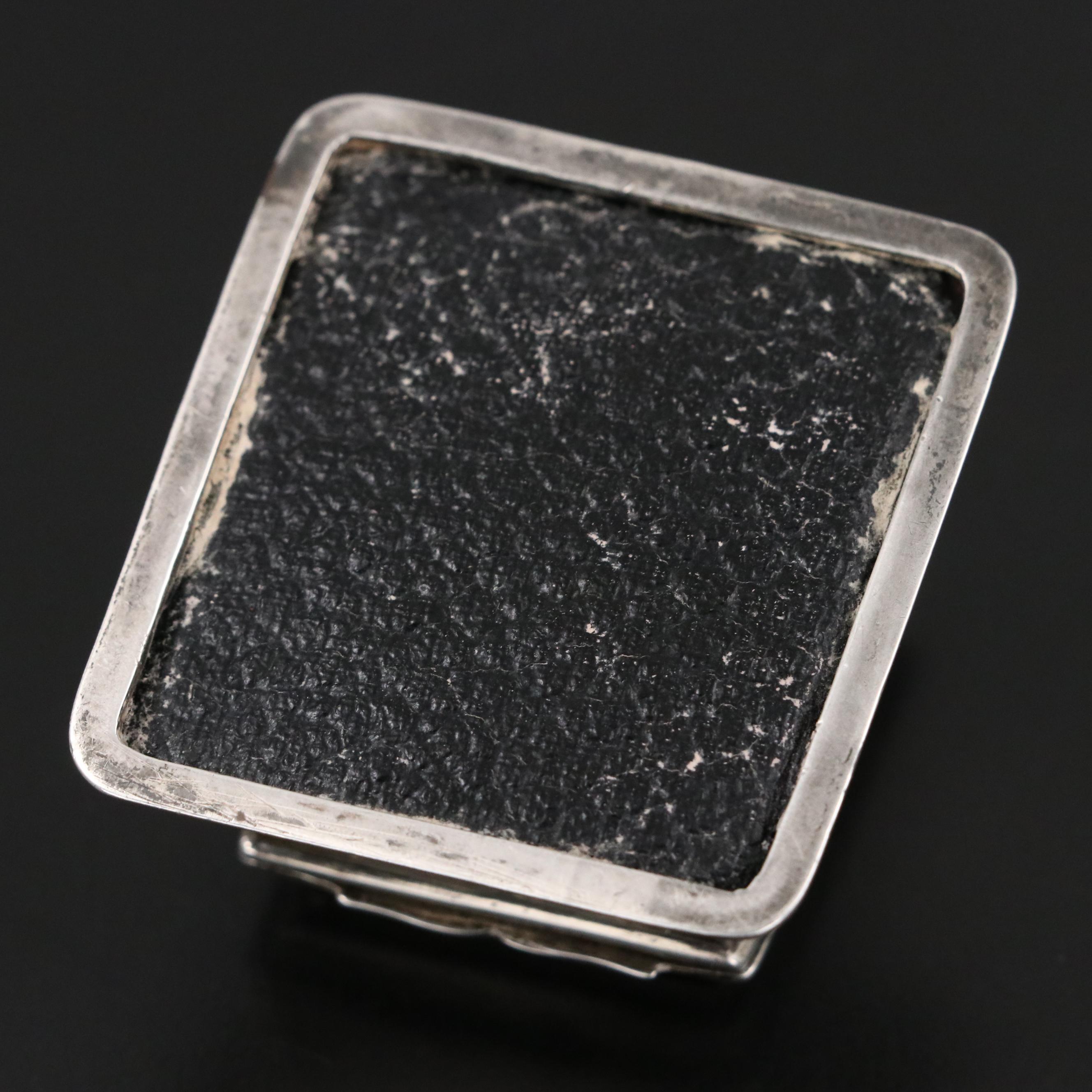 Henry Matthews English Sterling Silver Stamp Box, 1901