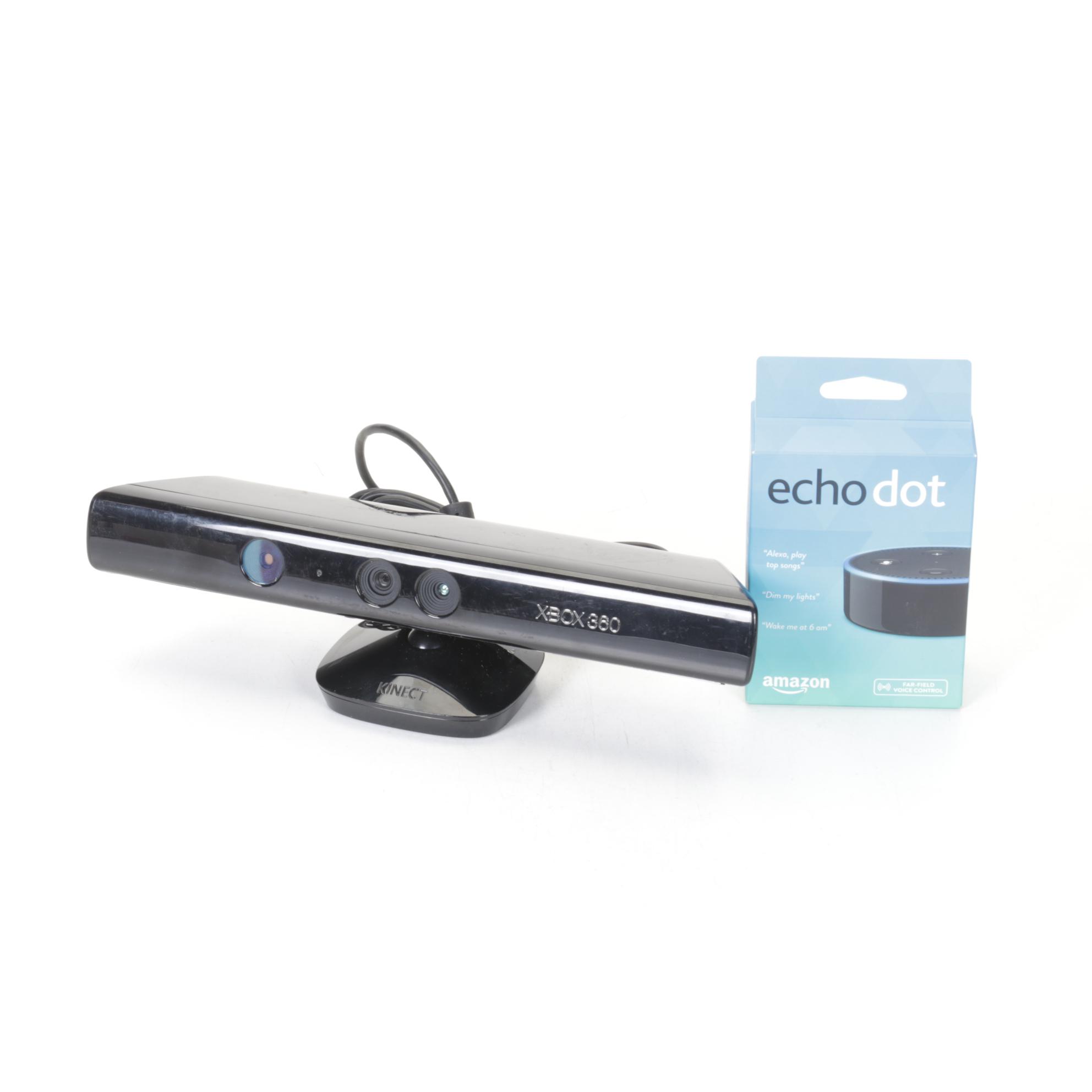 Xbox 360 Kinect Camera with Amazon Echo Dot