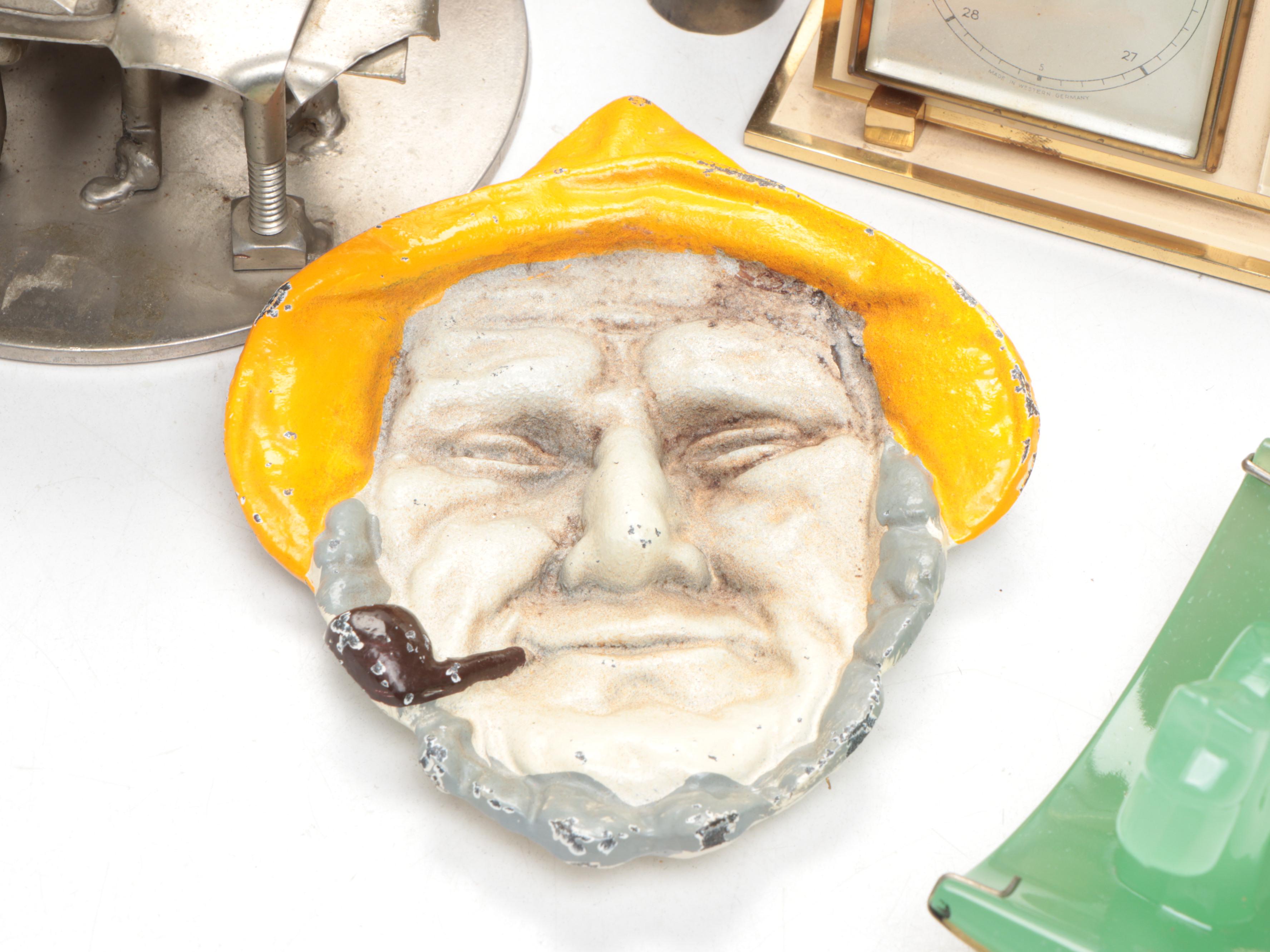 Royal Doulton "Henry VIII" Miniature Jug with Green Glass Blotter & Other Décor