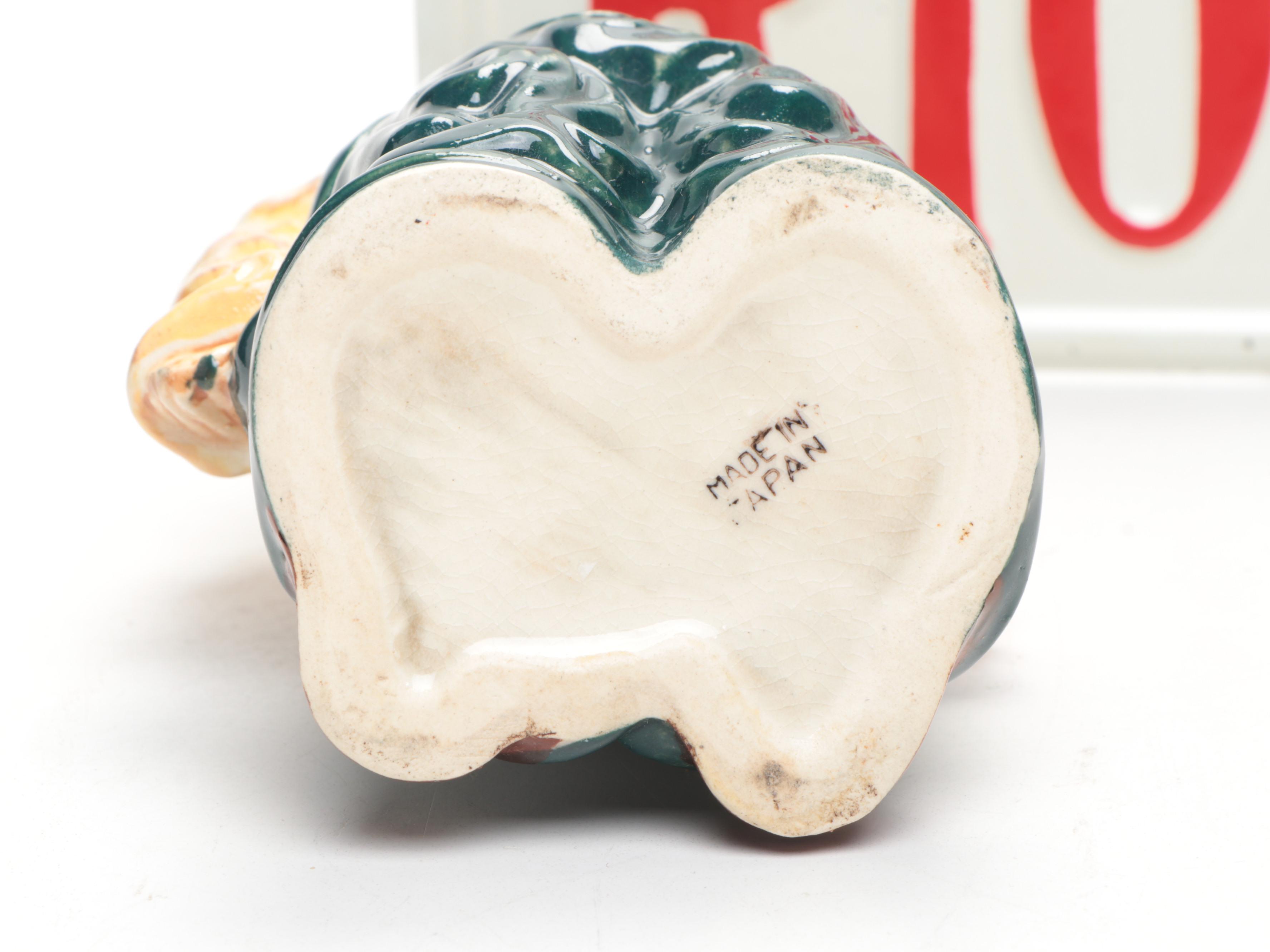 Royal Doulton "Henry VIII" Miniature Jug with Green Glass Blotter & Other Décor