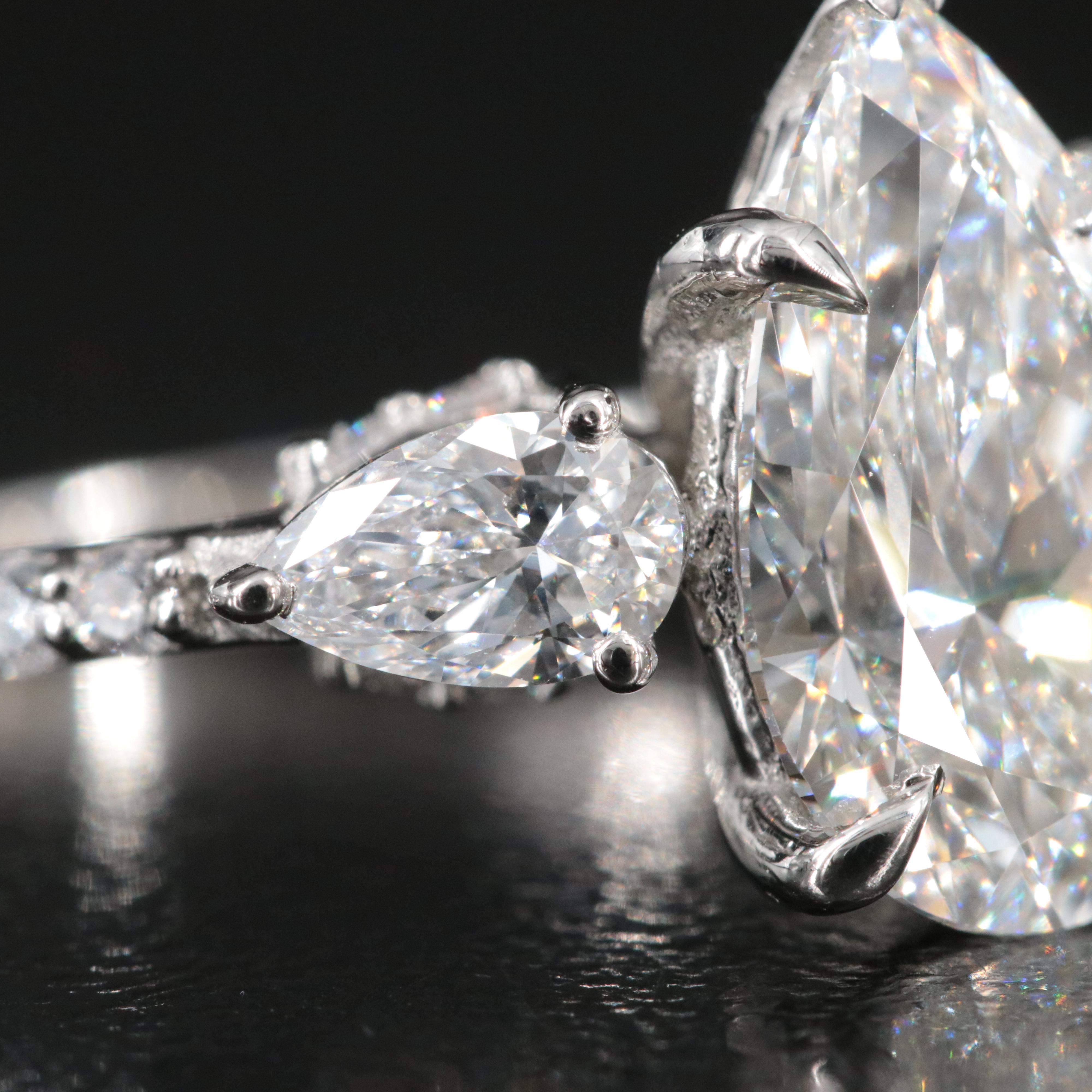 Platinum 3.95 CTW Lab Grown Diamond Ring with IGI Report