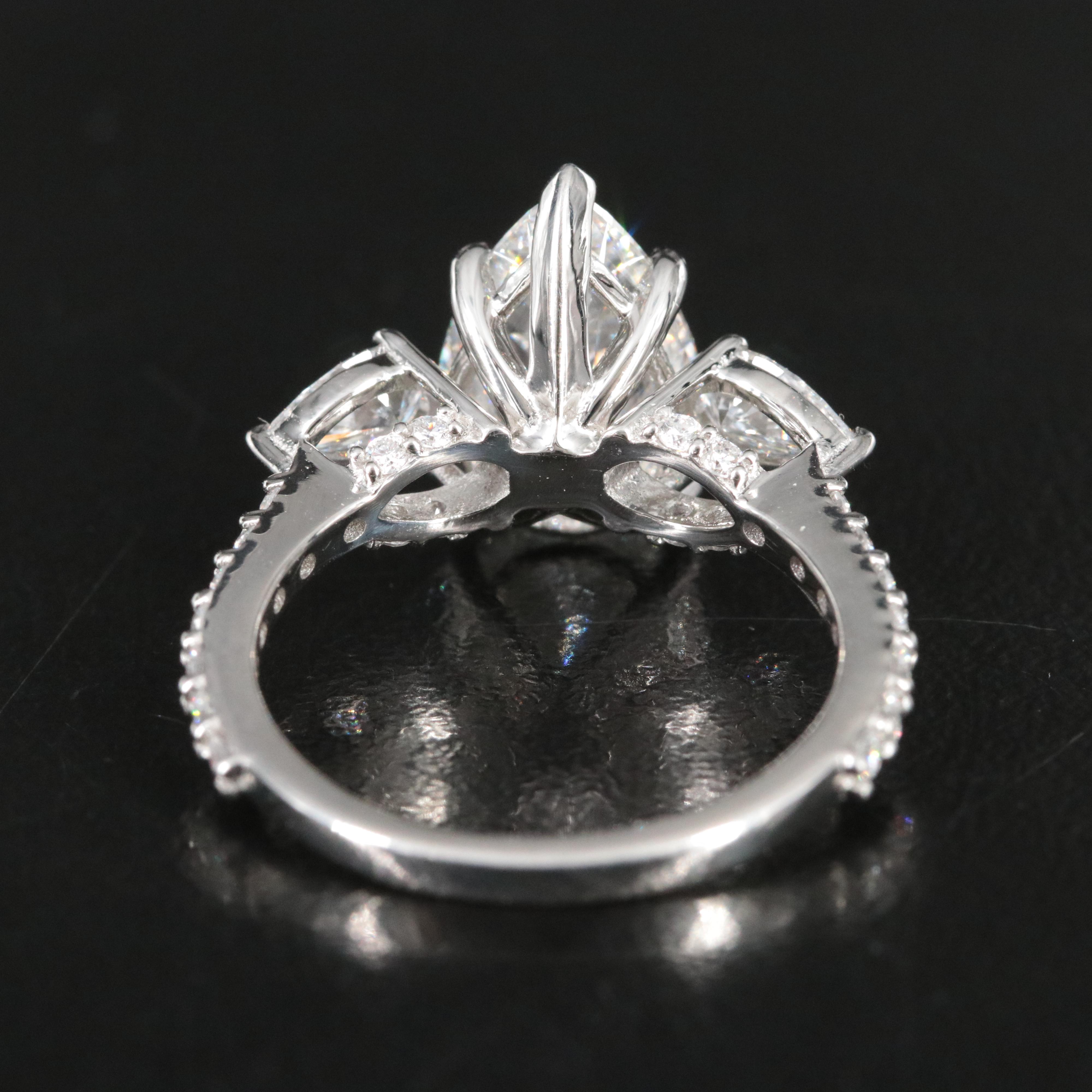 Platinum 3.95 CTW Lab Grown Diamond Ring with IGI Report